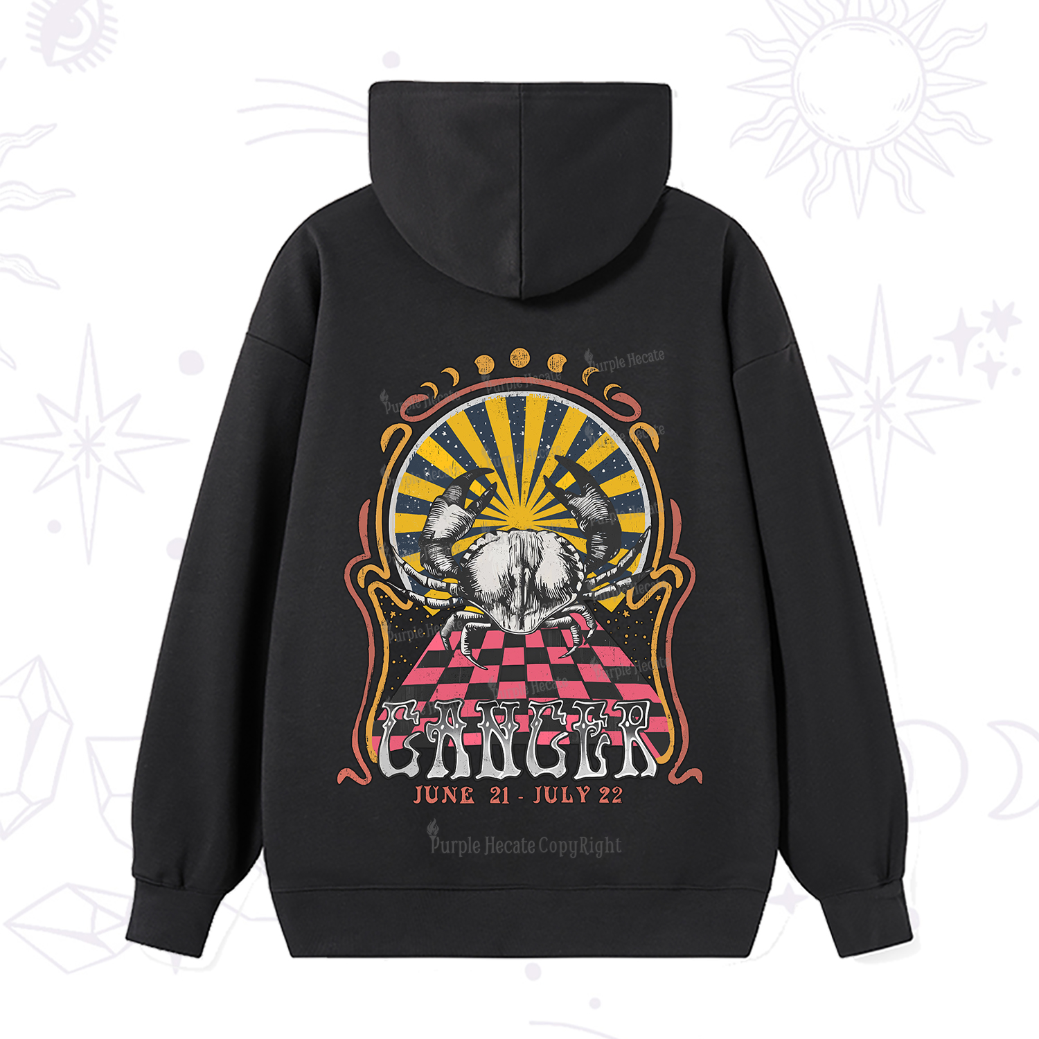 Purplehecate Cancer Crew Zodiac Hoodie
