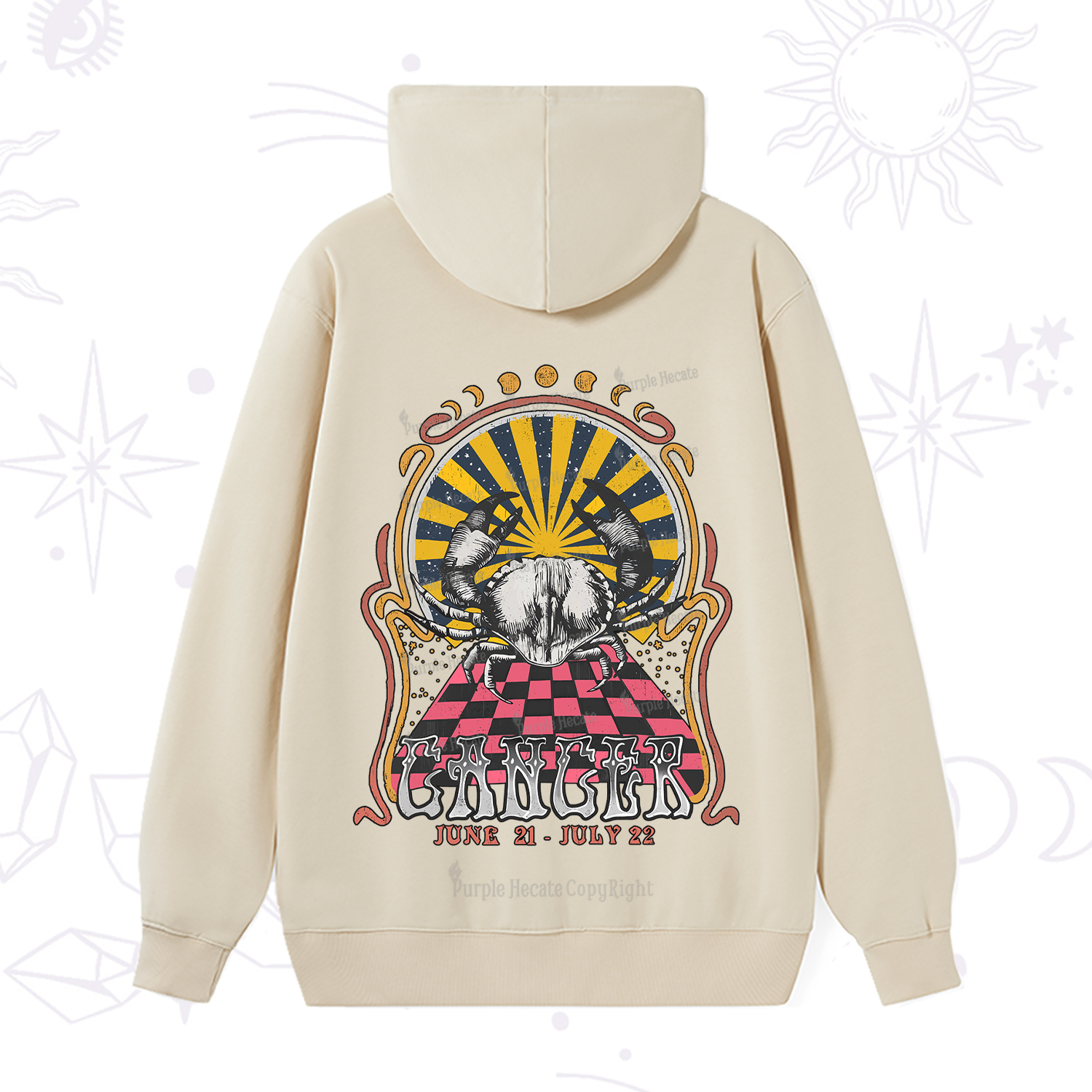 Purplehecate Cancer Crew Zodiac Hoodie