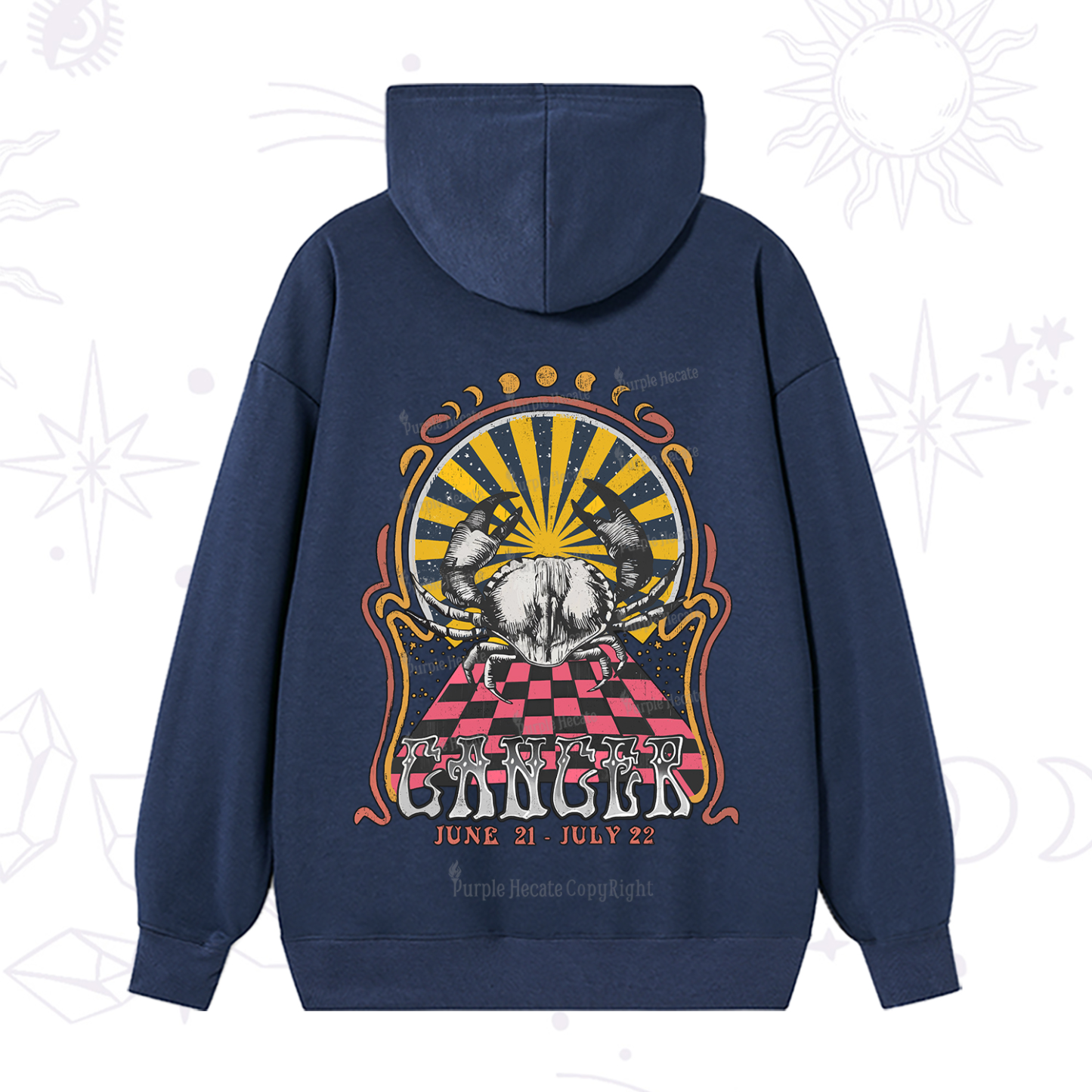 Purplehecate Cancer Crew Zodiac Hoodie