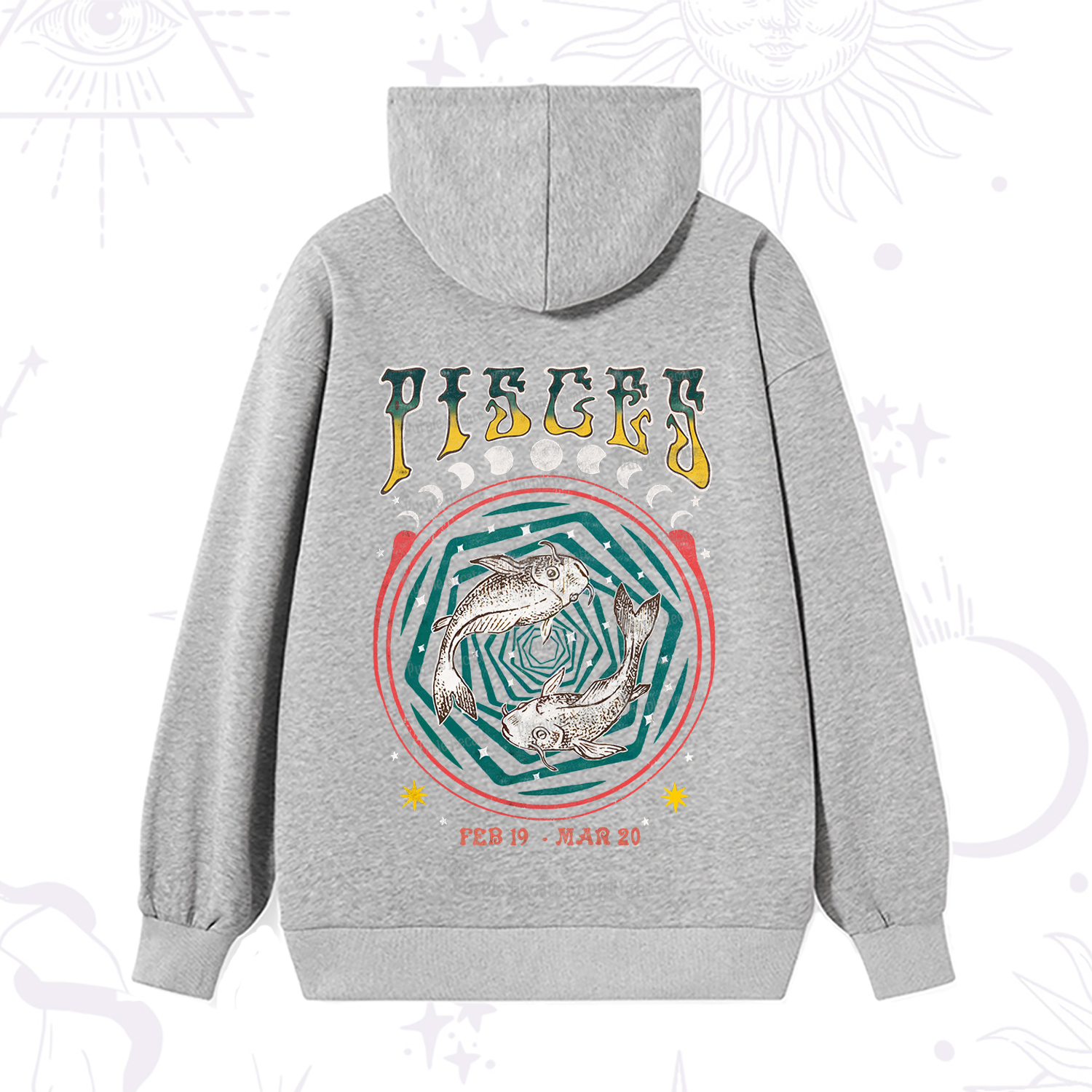 Purplehecate Pisces Crew Zodiac Hoodie