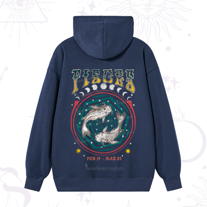 Purplehecate Pisces Crew Zodiac Hoodie