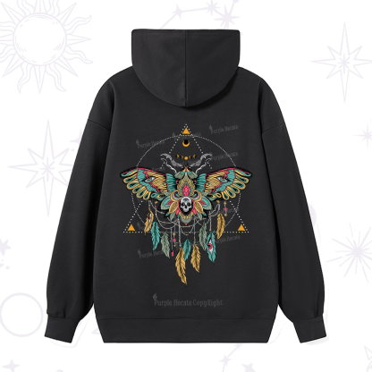 Purplehecate Dreamcatcher Moth Wings Hoodie