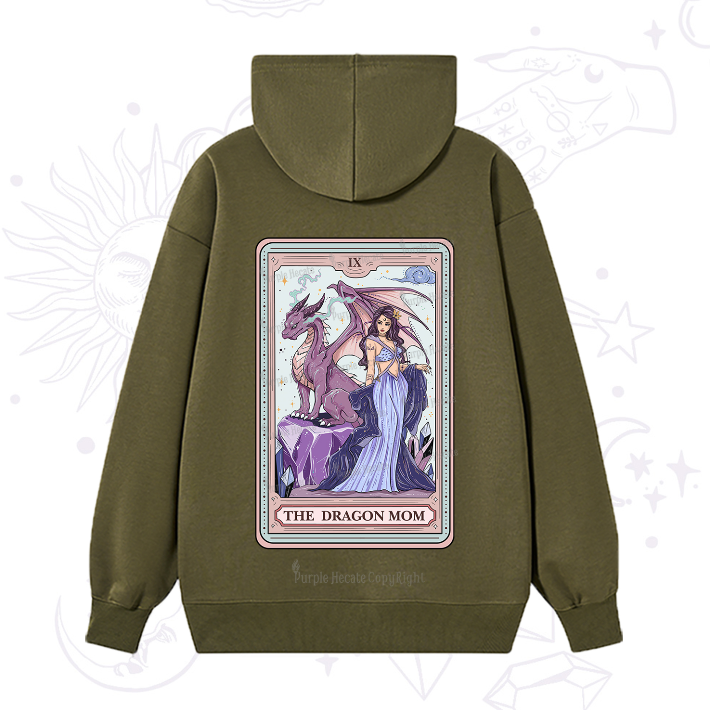 Purplehecate The Dragon Mom Tarot Hoodie