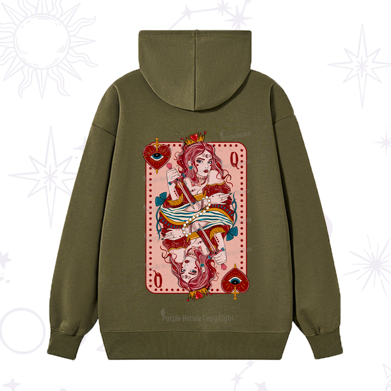 Purplehecate Queen of Hearts Hoodie