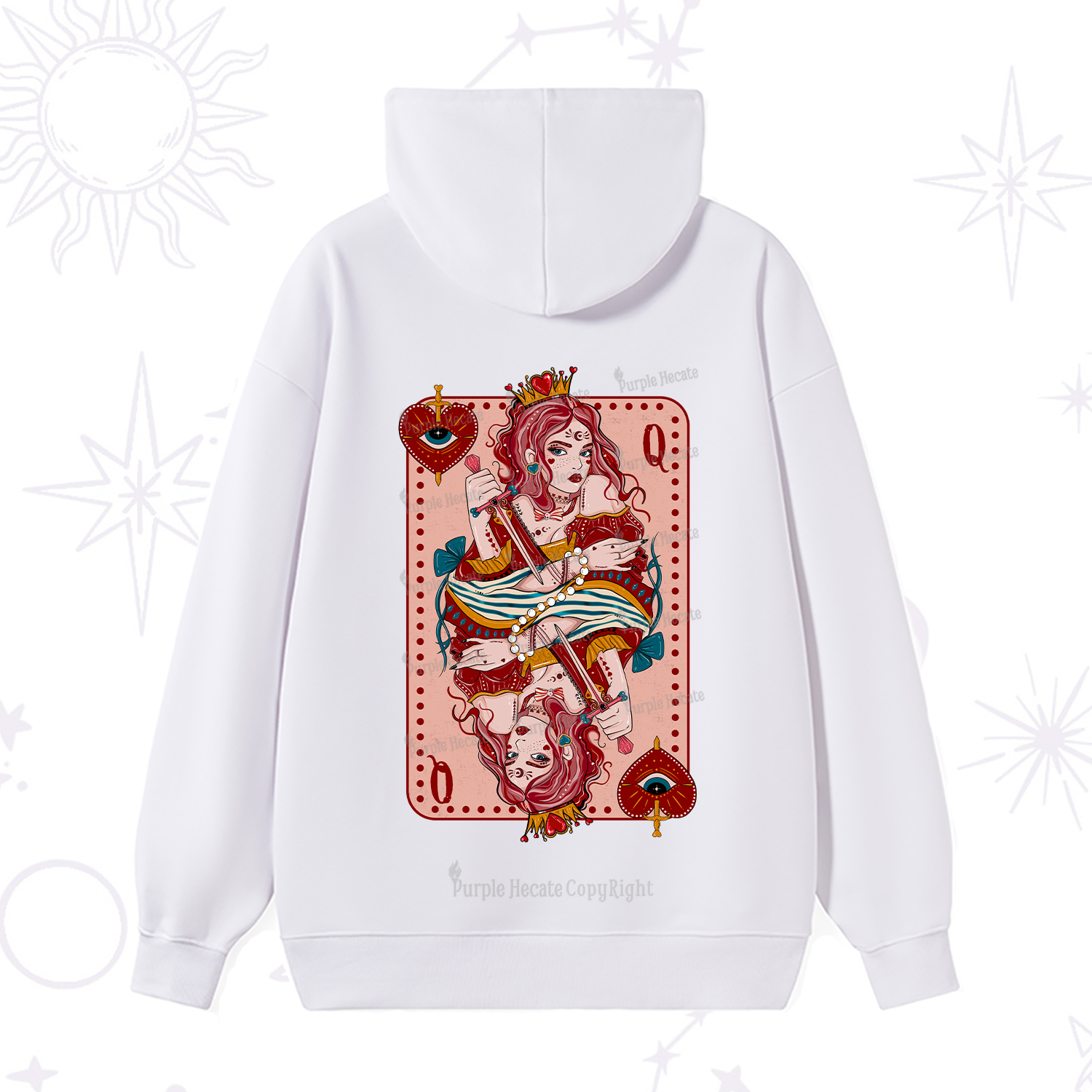 Purplehecate Queen of Hearts Hoodie