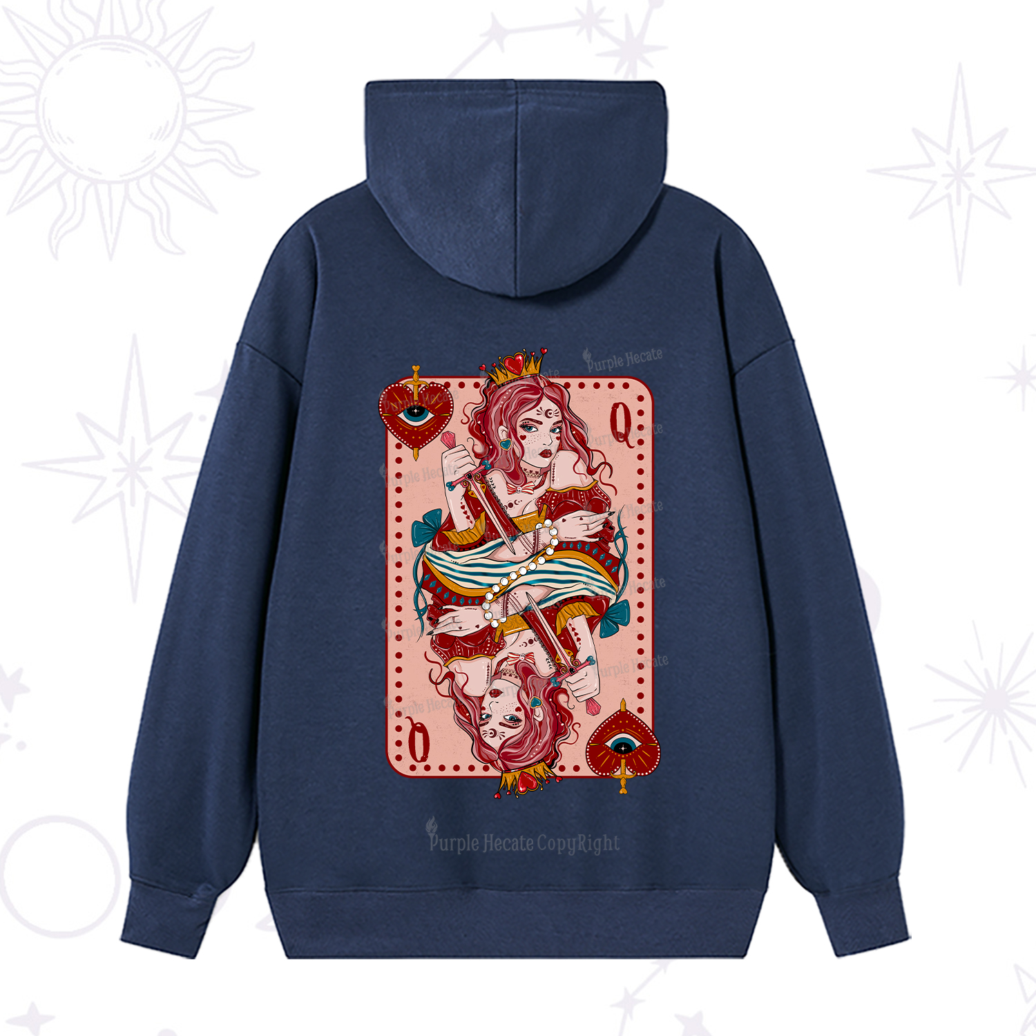 Purplehecate Queen of Hearts Hoodie