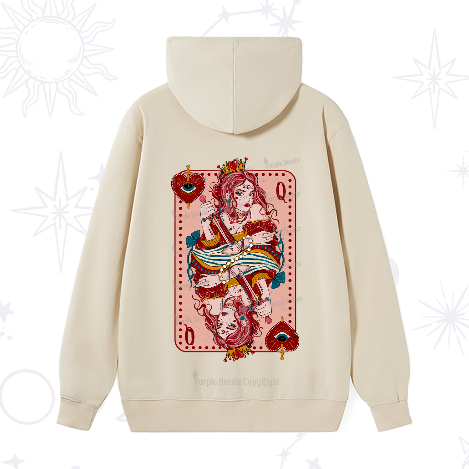 Purplehecate Queen of Hearts Hoodie