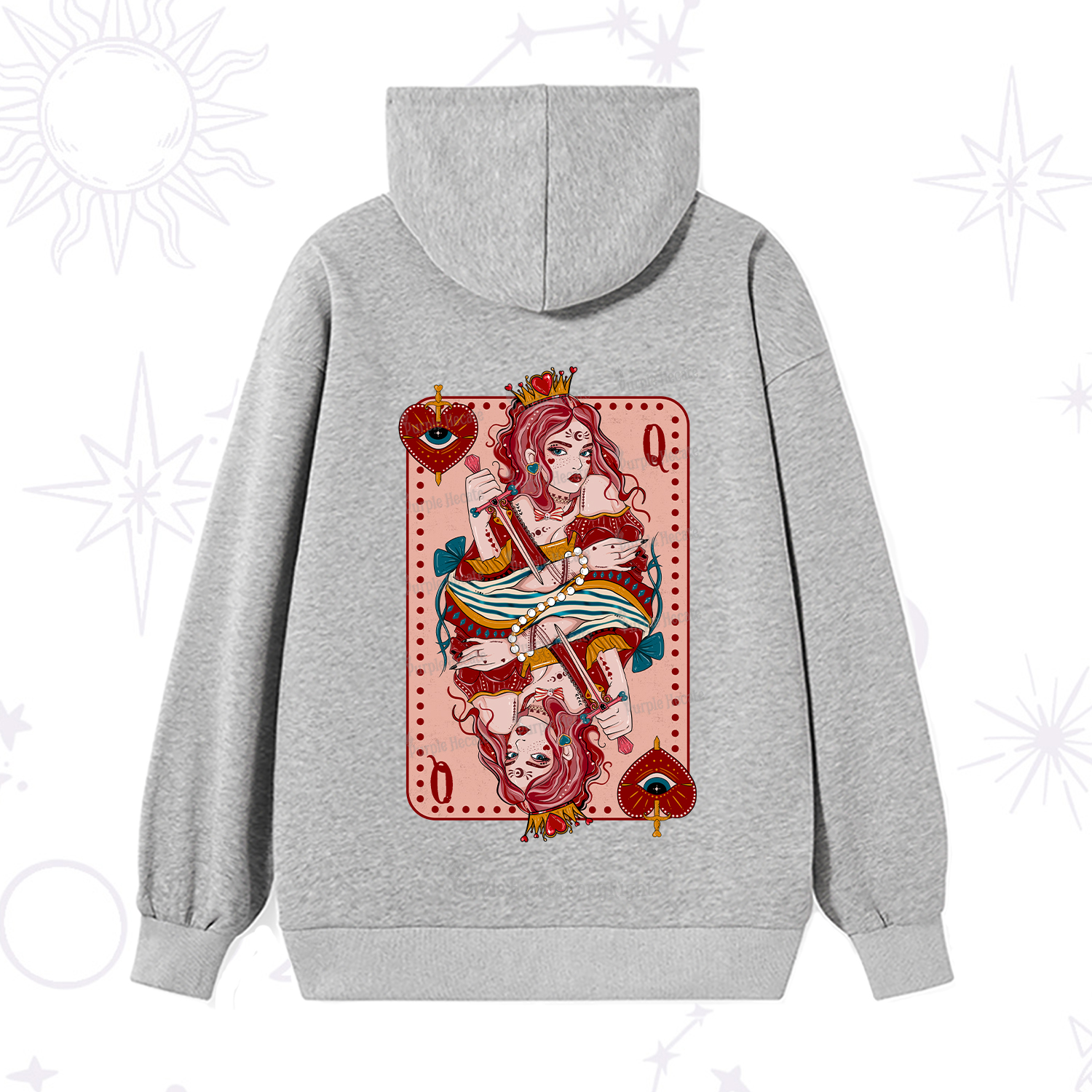 Purplehecate Queen of Hearts Hoodie