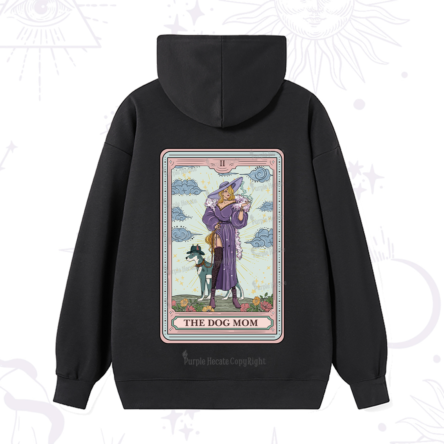 Purplehecate The Dog Mom Tarot Hoodie