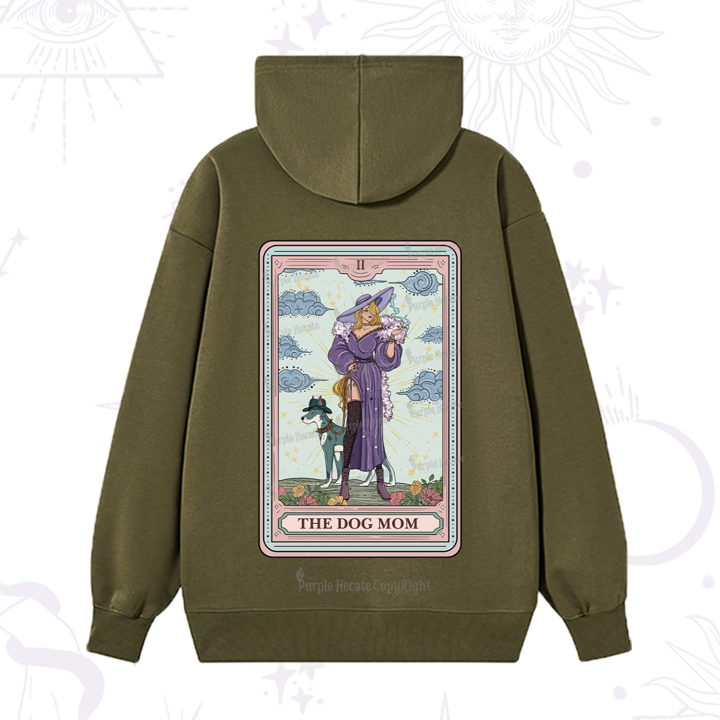 Purplehecate The Dog Mom Tarot Hoodie