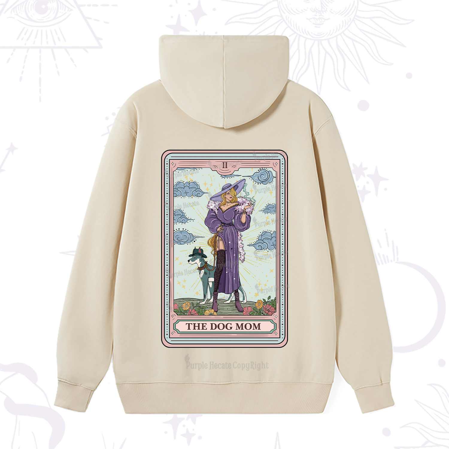 Purplehecate The Dog Mom Tarot Hoodie