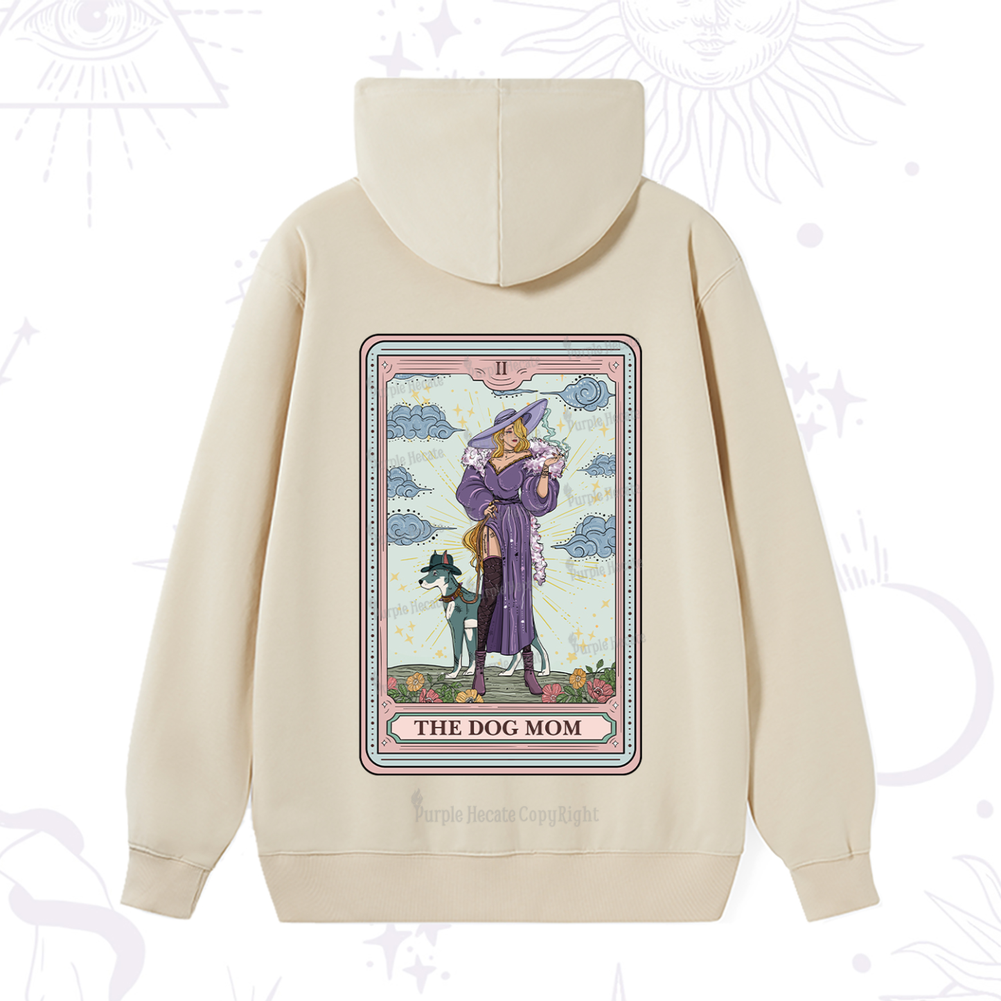 Purplehecate The Dog Mom Tarot Hoodie