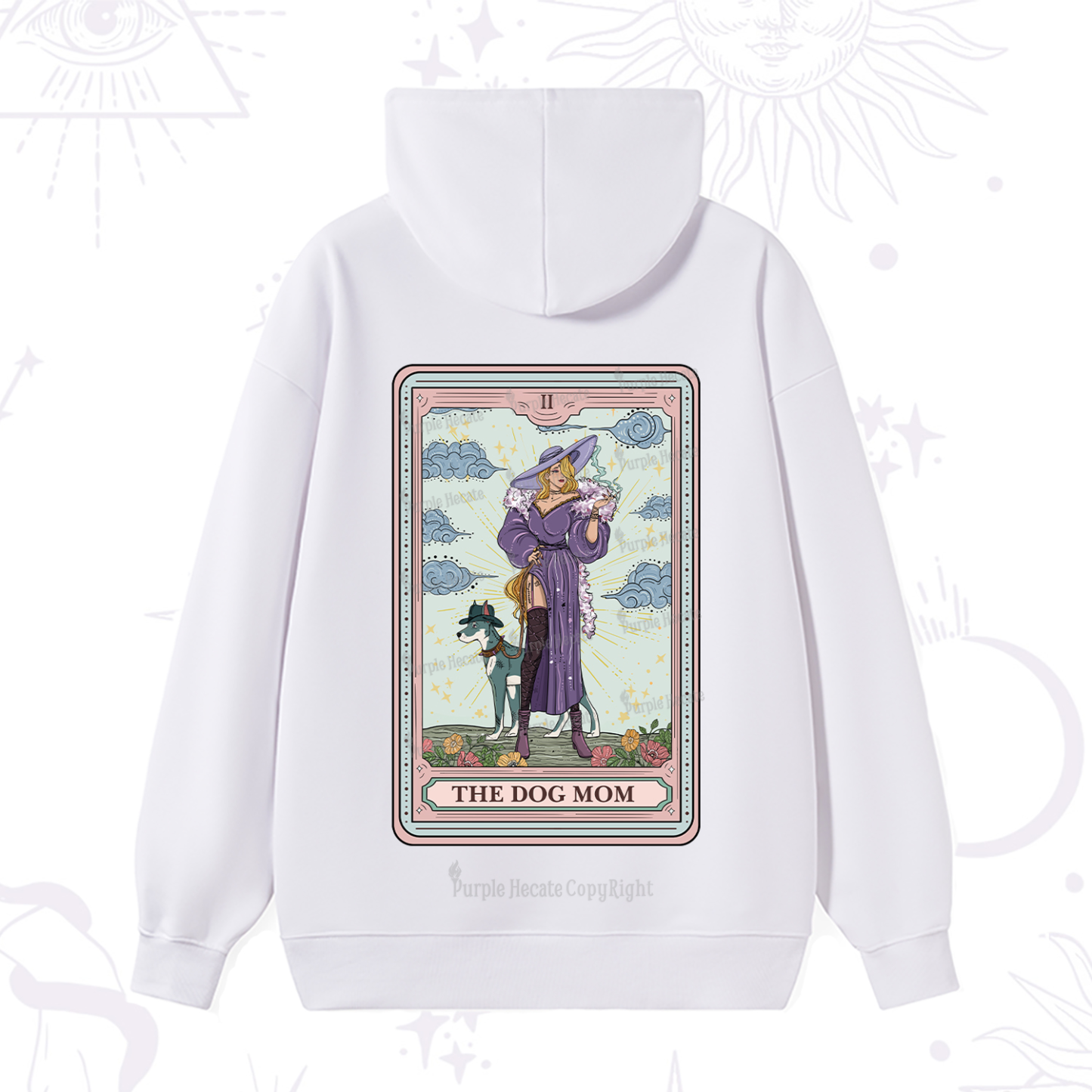 Purplehecate The Dog Mom Tarot Hoodie
