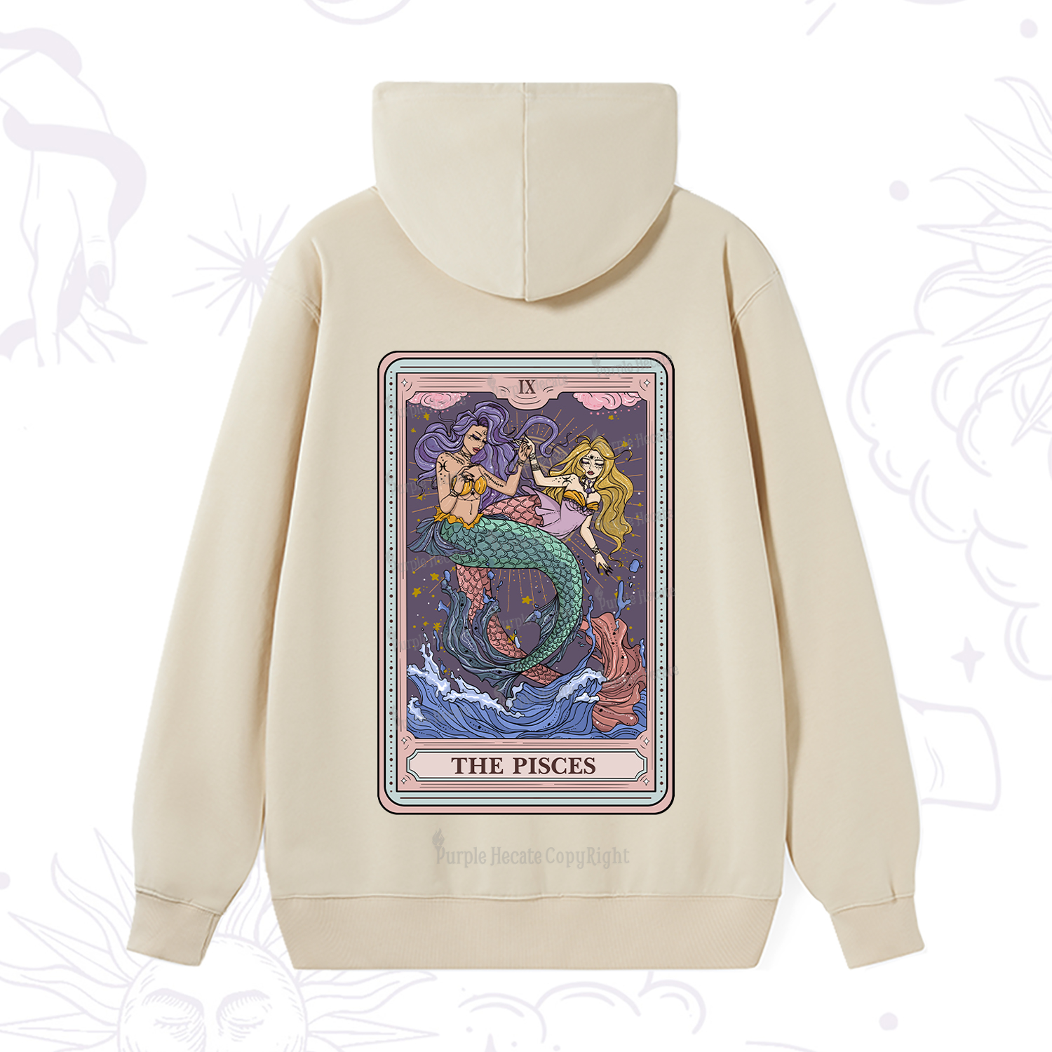 Purplehecate The Pisces Tarot Hoodie