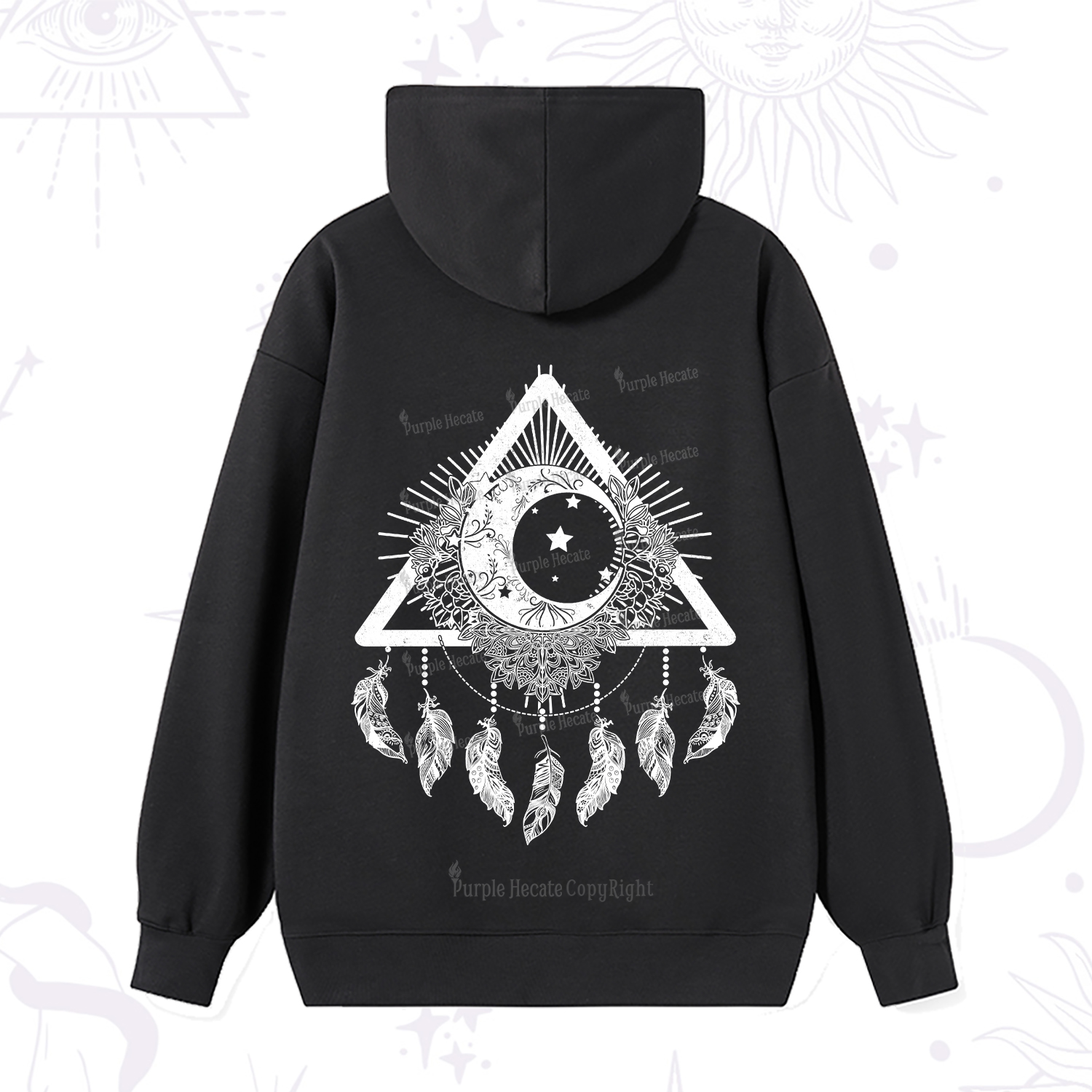 Purplehecate Starry Moon Dreamcatcher Hoodie