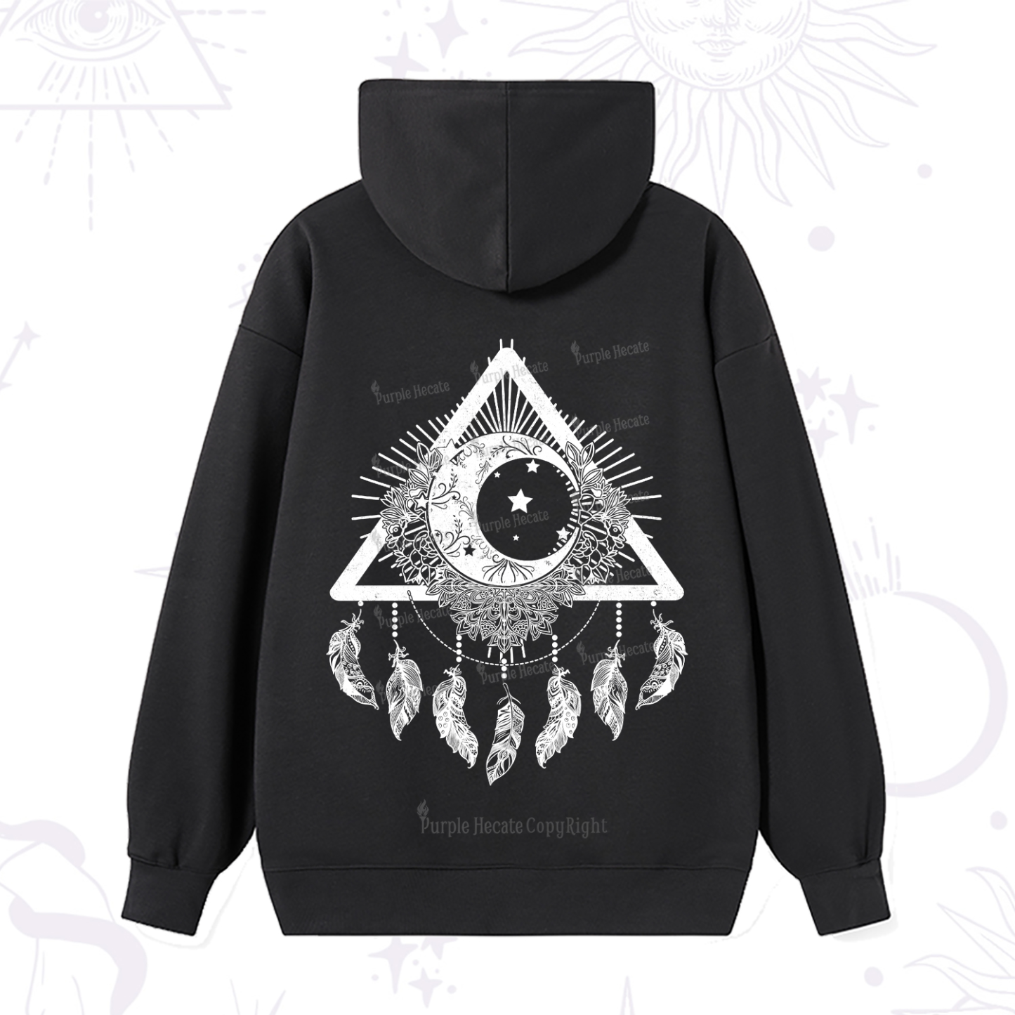 Purplehecate Starry Moon Dreamcatcher Hoodie