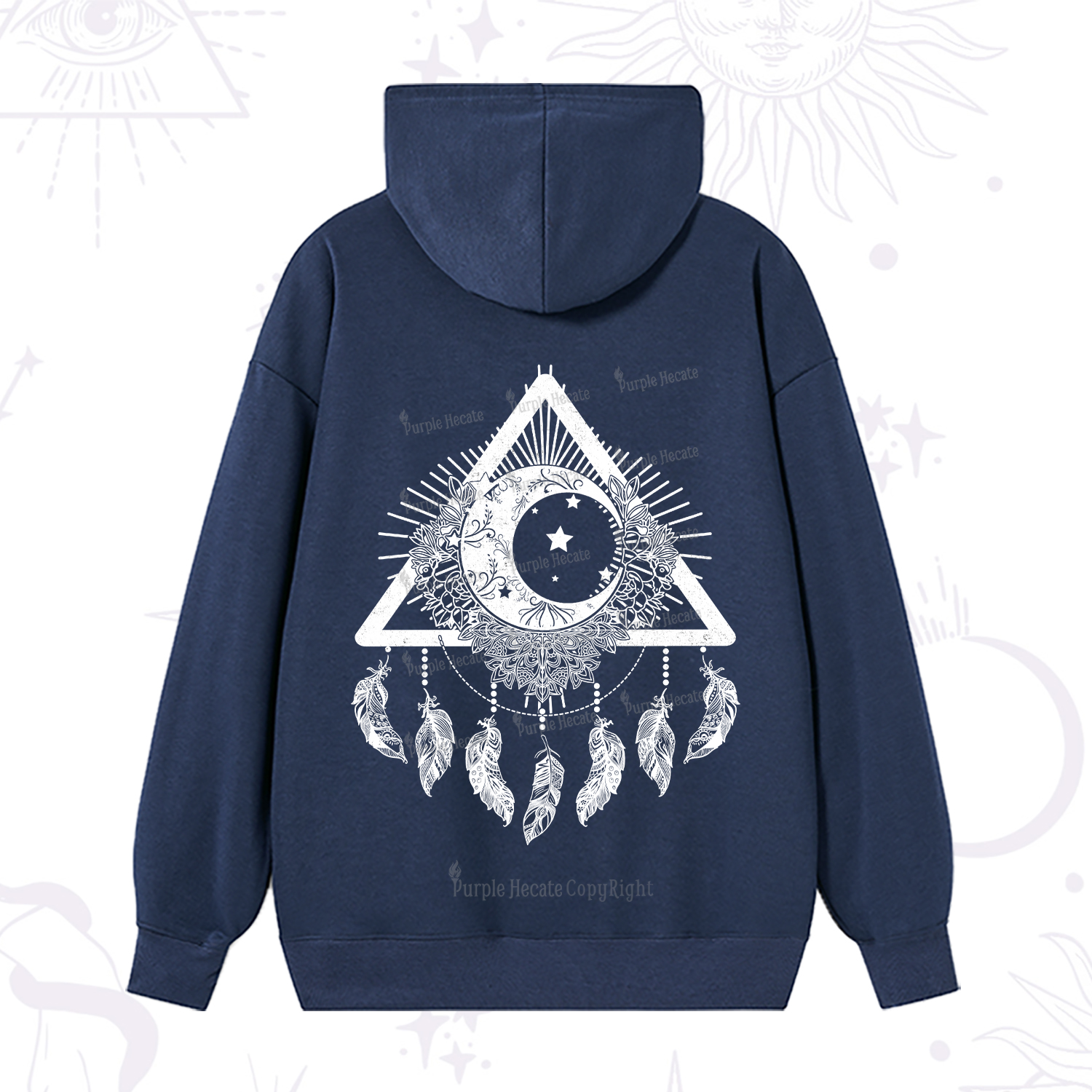 Purplehecate Starry Moon Dreamcatcher Hoodie