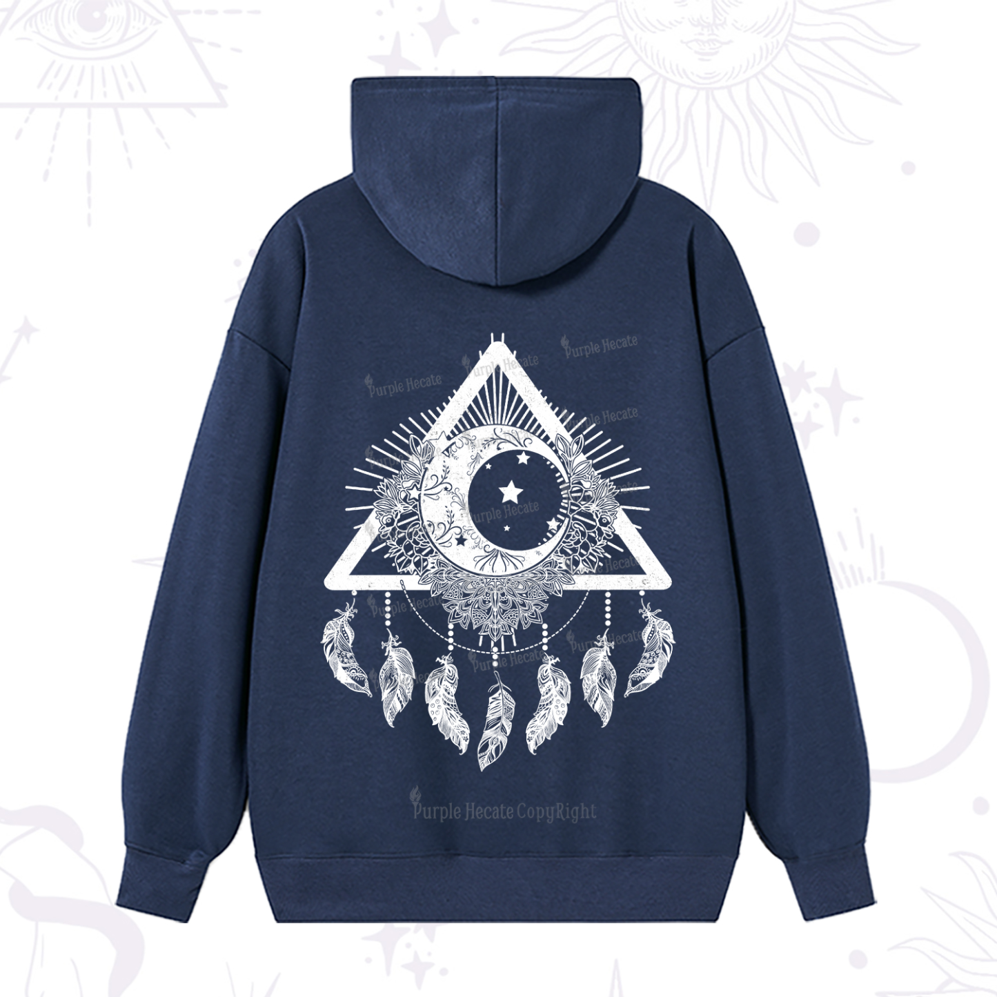 Purplehecate Starry Moon Dreamcatcher Hoodie