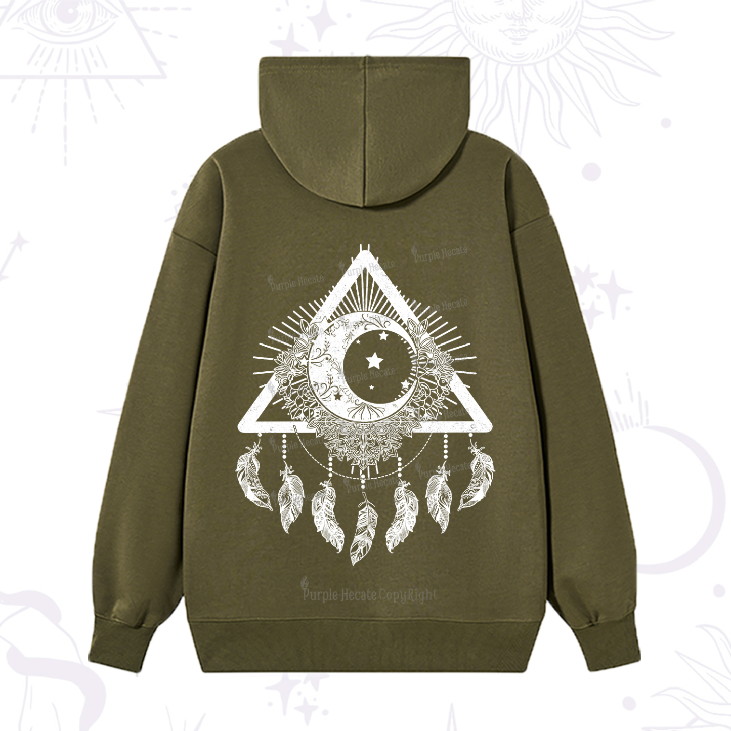 Purplehecate Starry Moon Dreamcatcher Hoodie