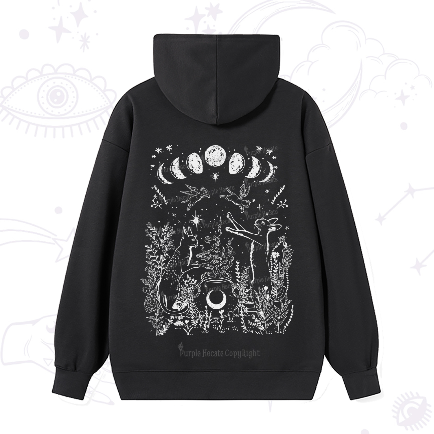 Purplehecate Celestial Cat Hoodie