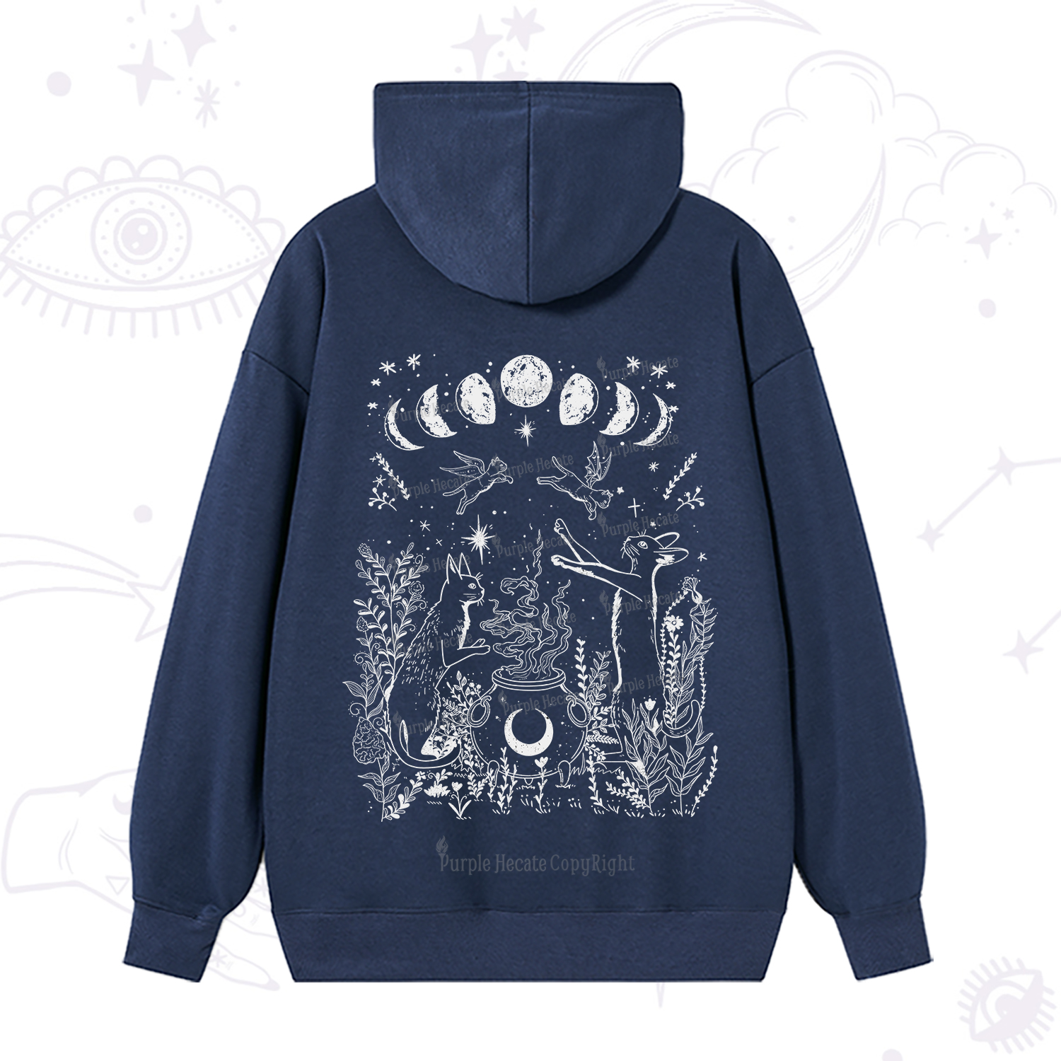 Purplehecate Celestial Cat Hoodie