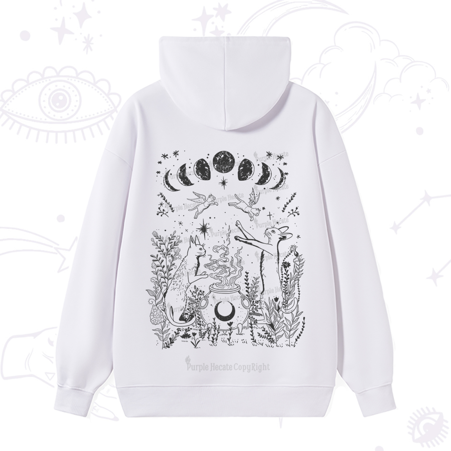 Purplehecate Celestial Cat Hoodie