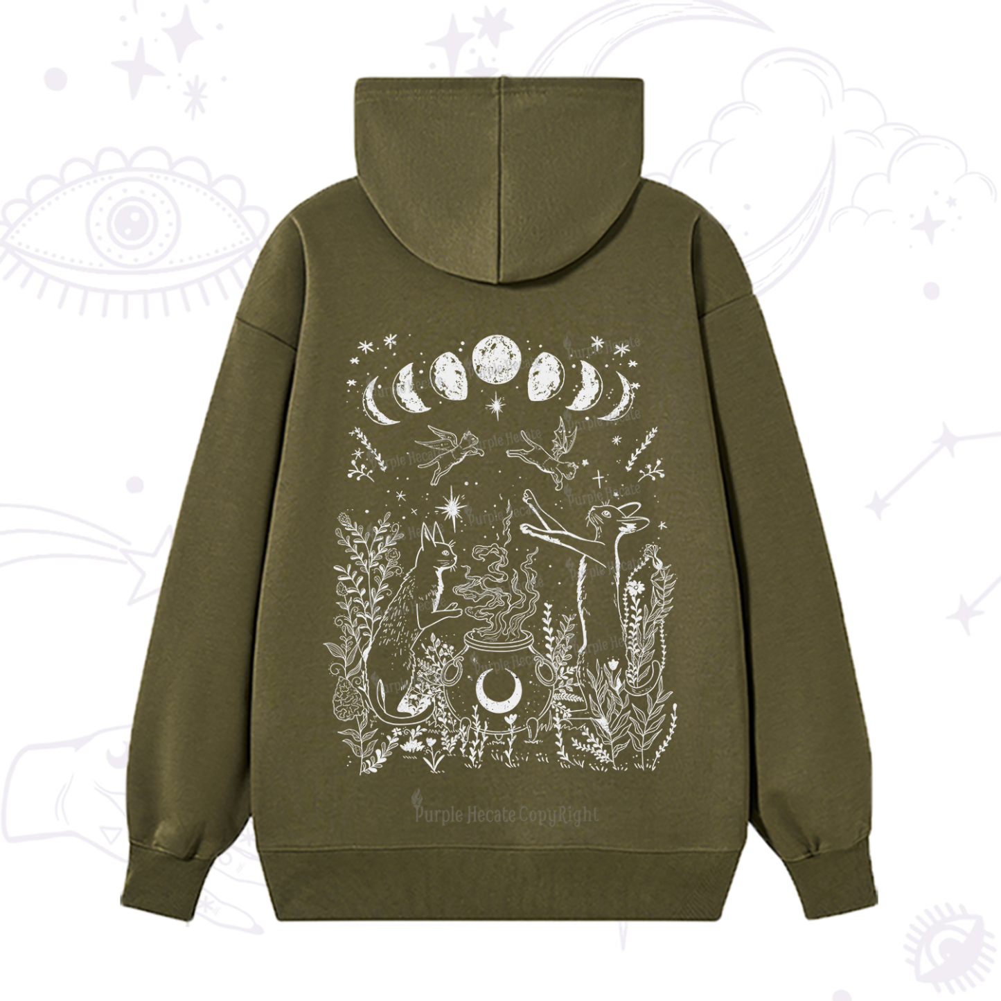 Purplehecate Celestial Cat Hoodie