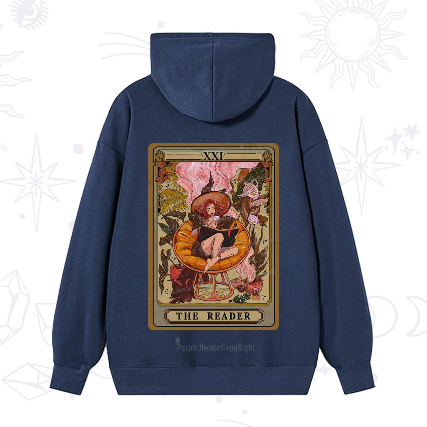 Purplehecate The Reader Tarot Card Hoodie
