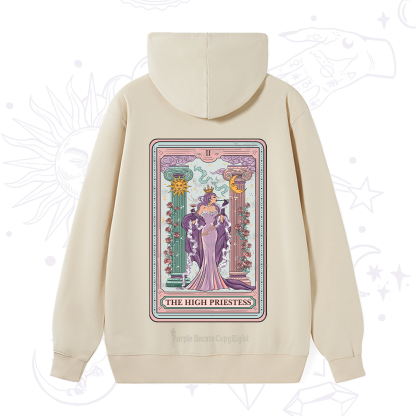 Purplehecate The High Priestess Tarot Card Hoodie
