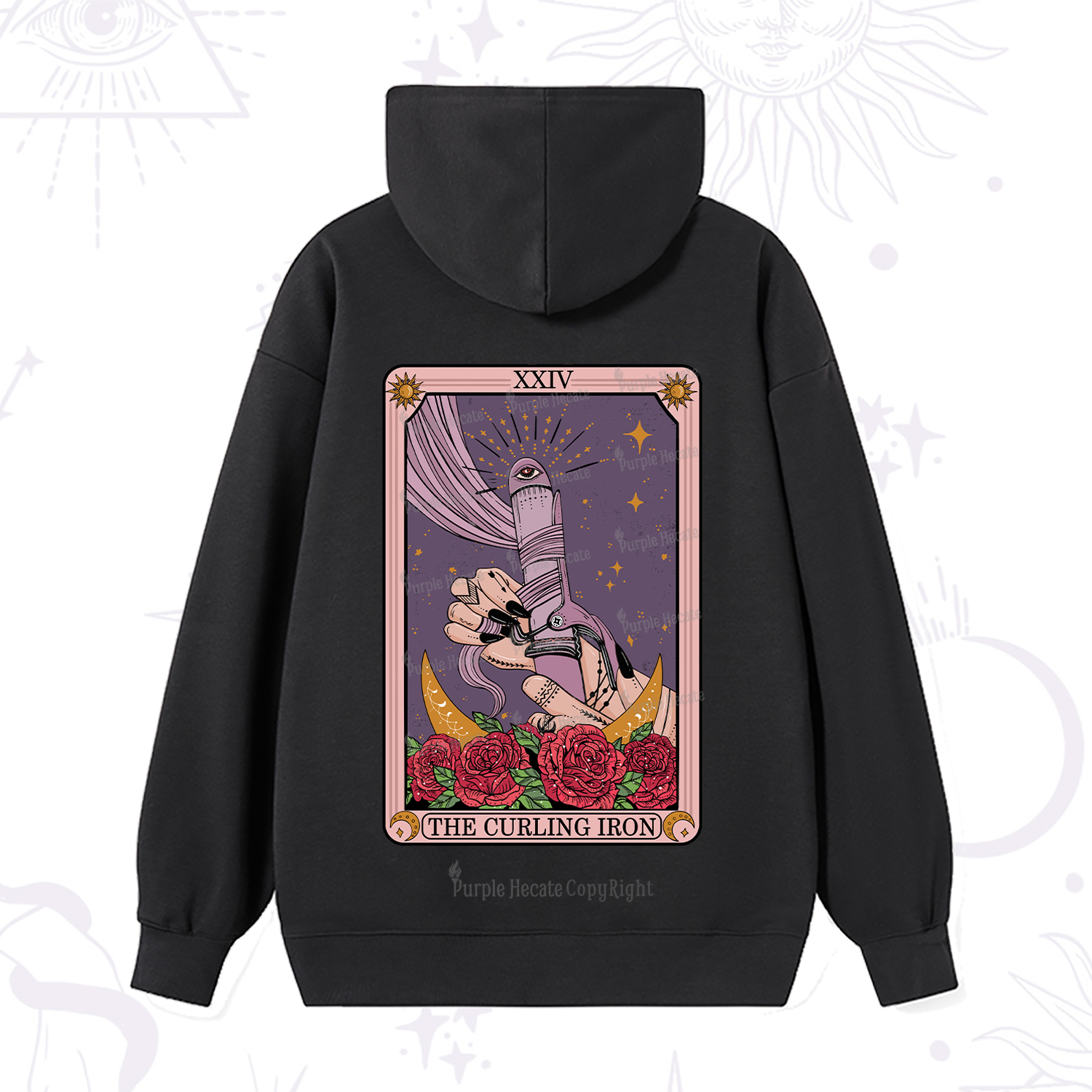Purplehecate The Curling Iron Tarot Hoodie