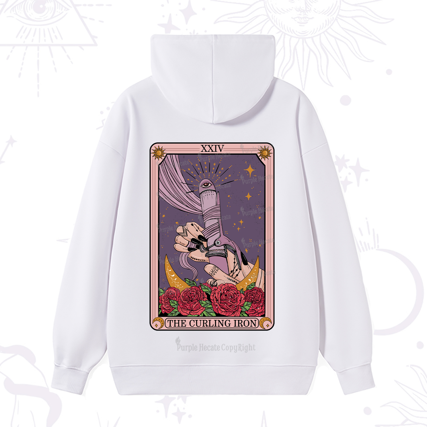 Purplehecate The Curling Iron Tarot Hoodie