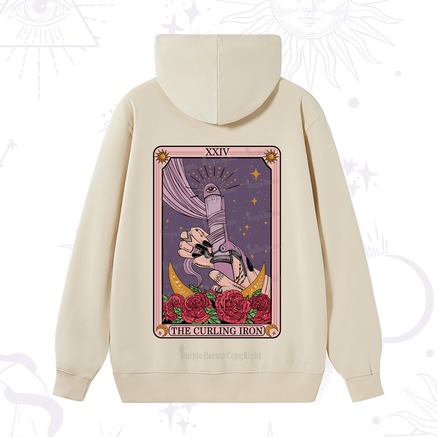 Purplehecate The Curling Iron Tarot Hoodie