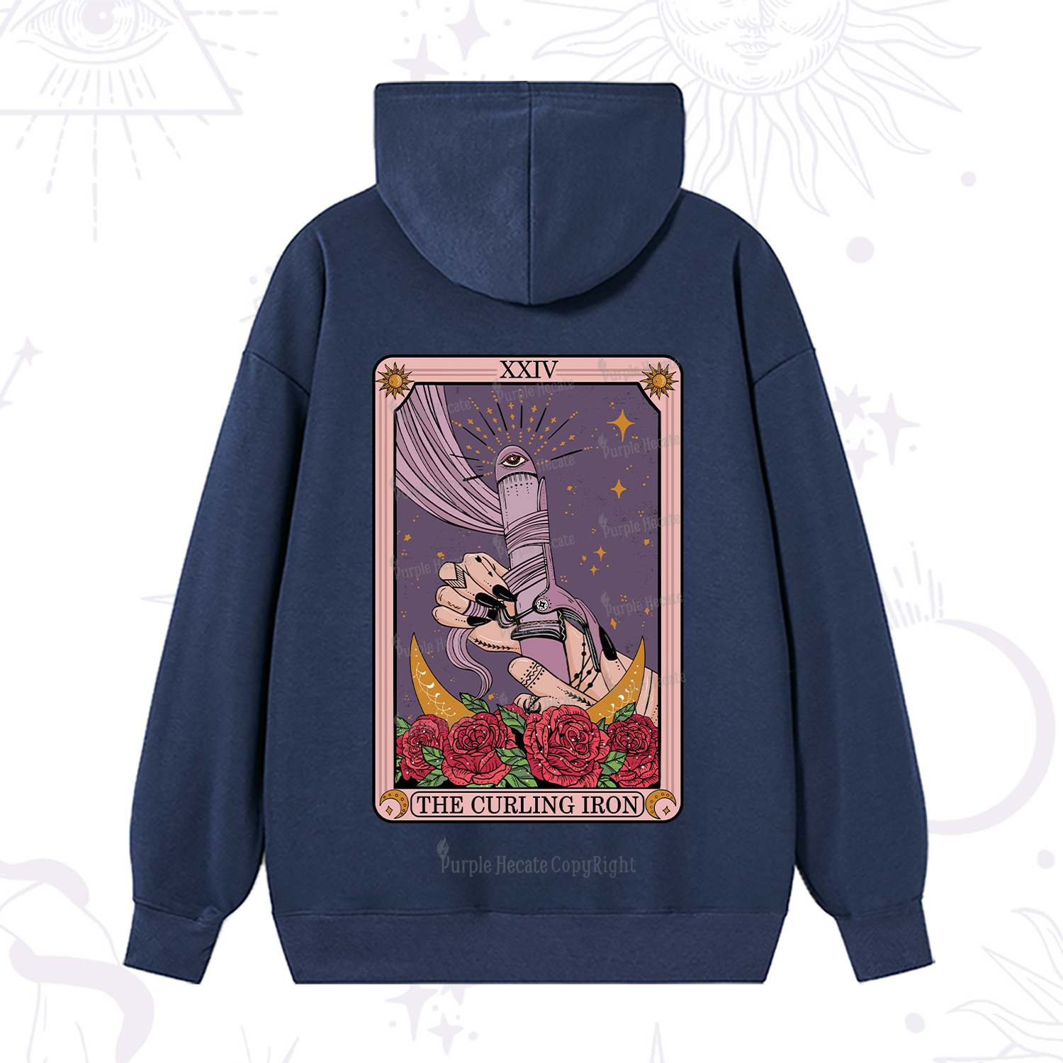 Purplehecate The Curling Iron Tarot Hoodie