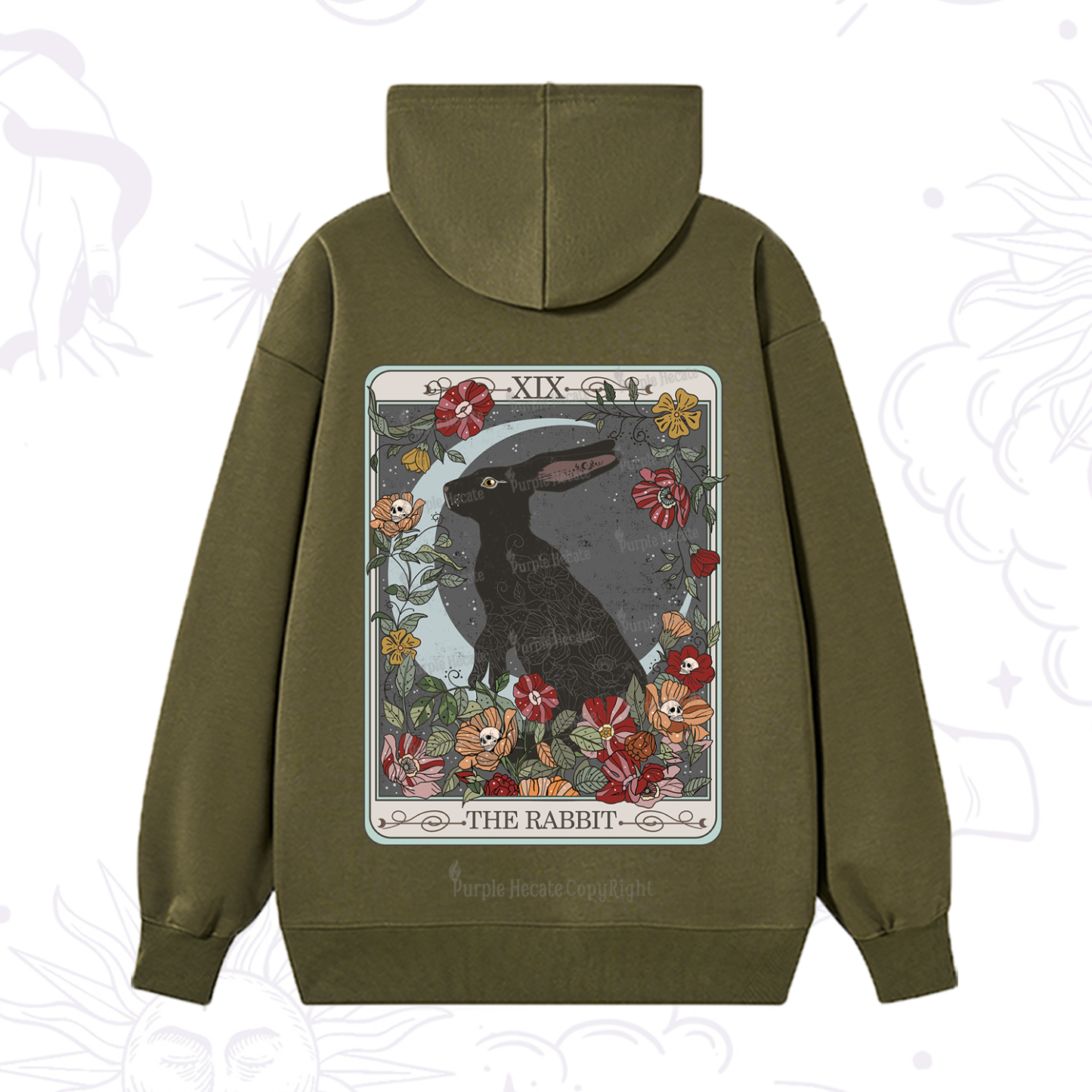 Purplehecate The Rabbit Tarot Hoodie