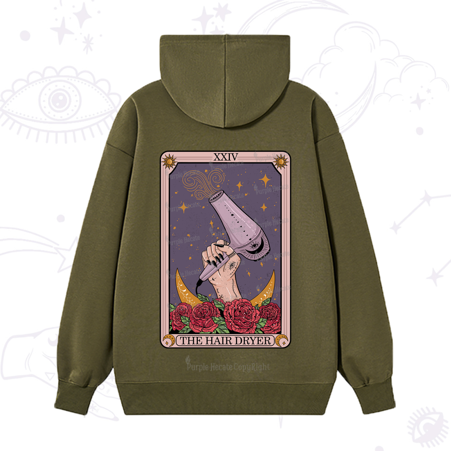 Purplehecate The Hair Dryer Tarot Hoodie