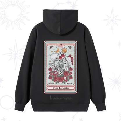 Purplehecate The Lovers Skeleton Tarot Hoodie