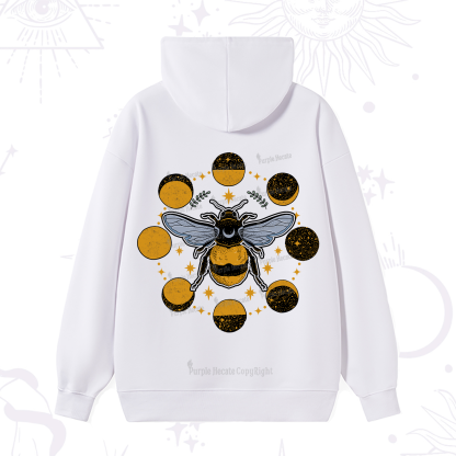 Purplehecate Phases of the Moon Bee Hoodie