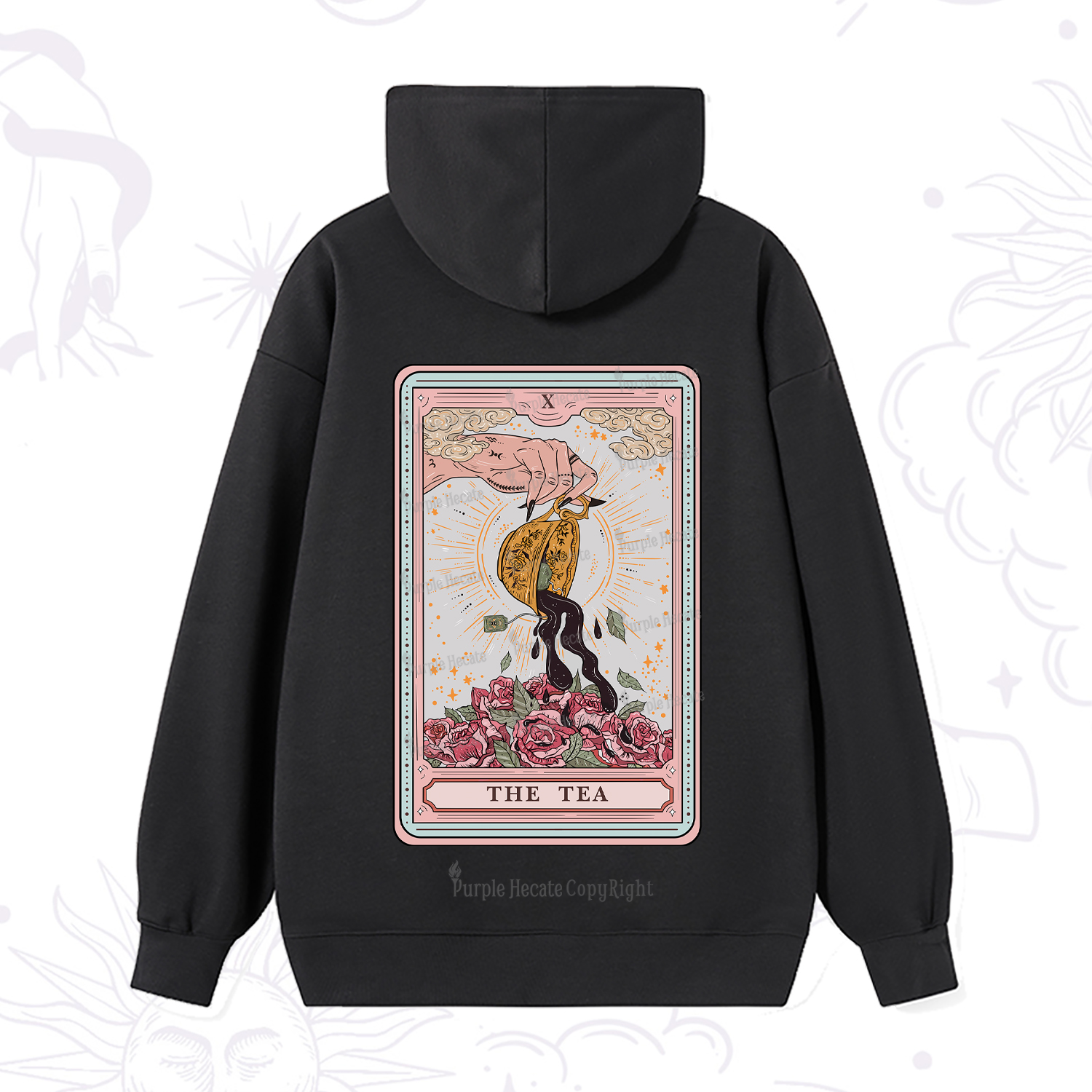 Purplehecate The Tea Tarot Card Hoodie