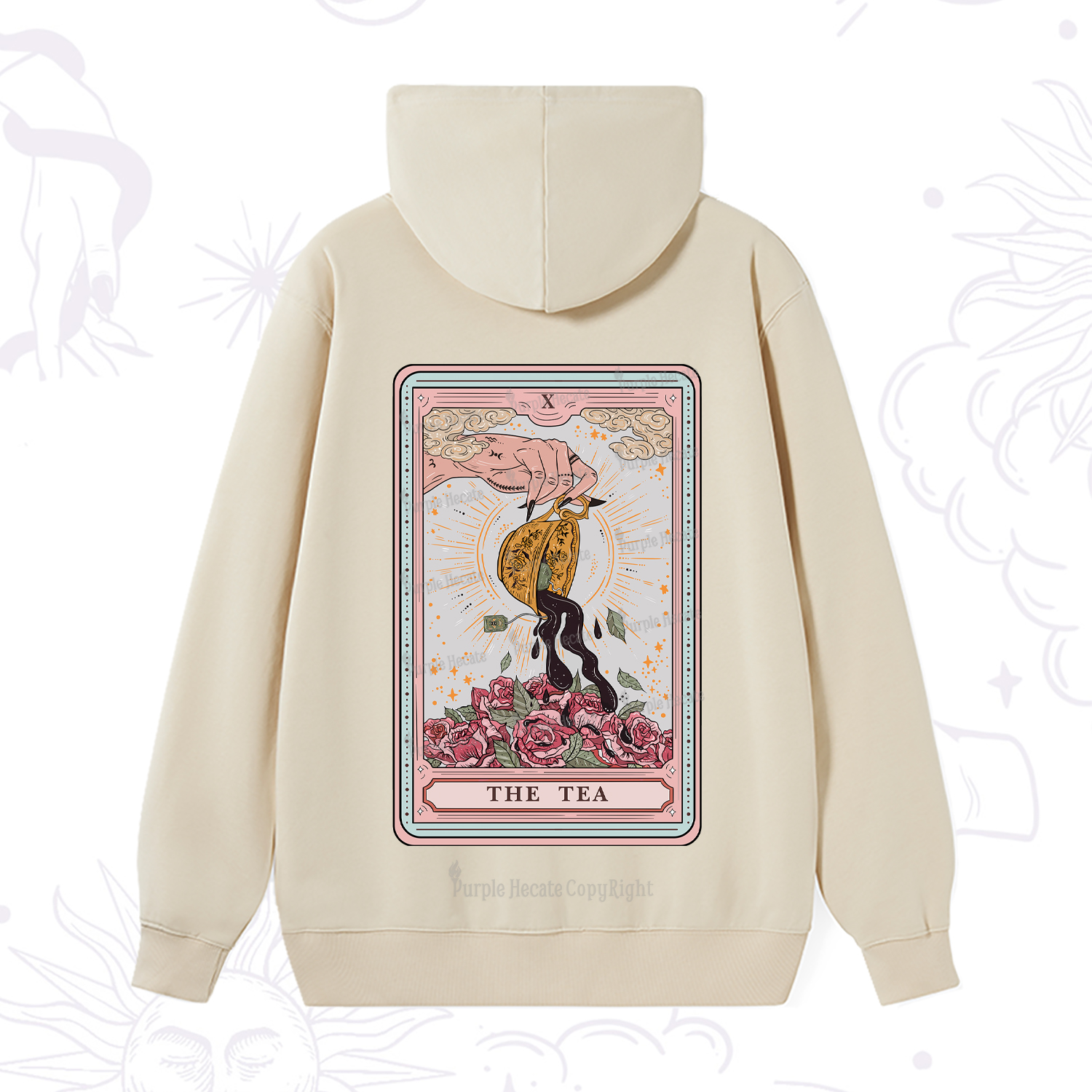 Purplehecate The Tea Tarot Card Hoodie