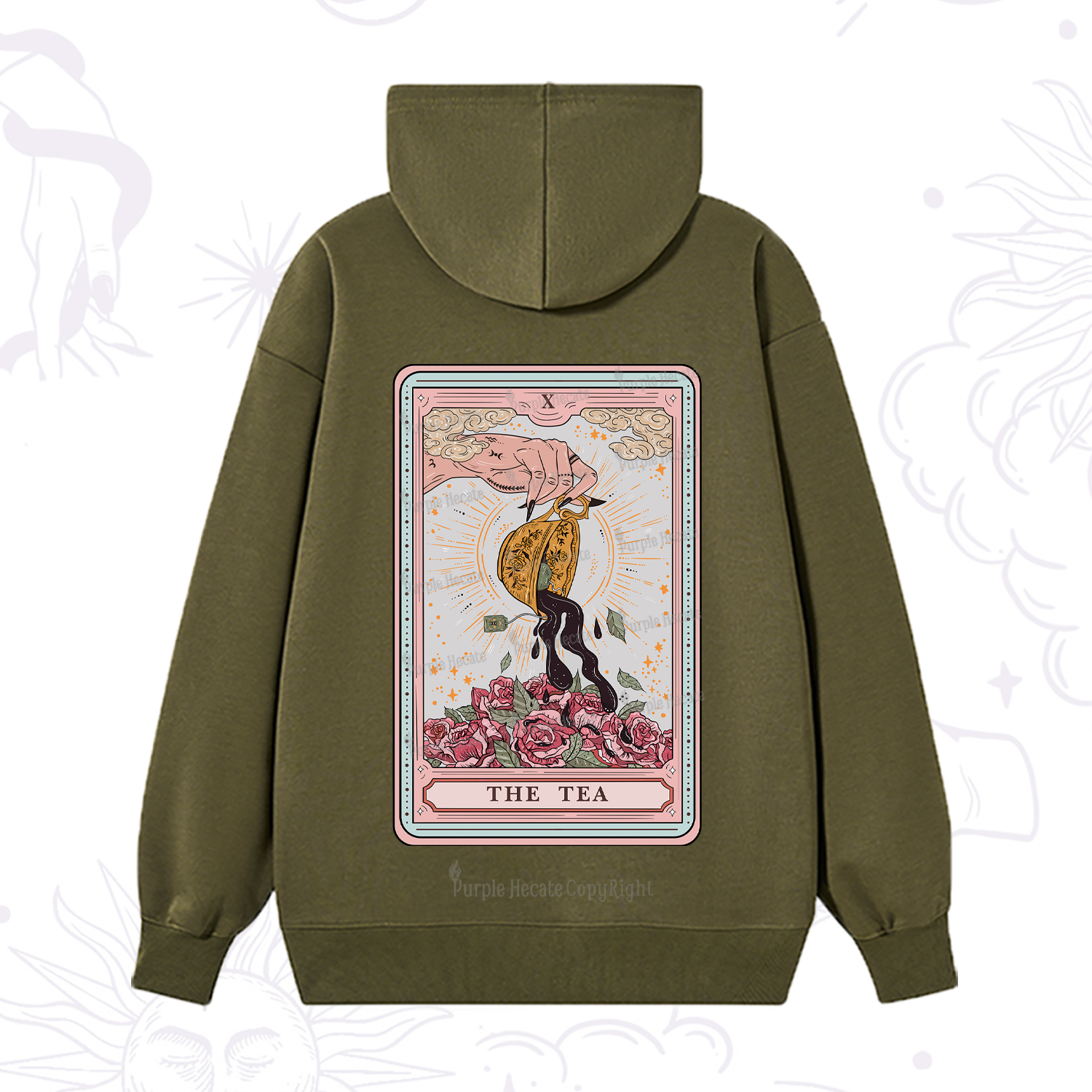 Purplehecate The Tea Tarot Card Hoodie