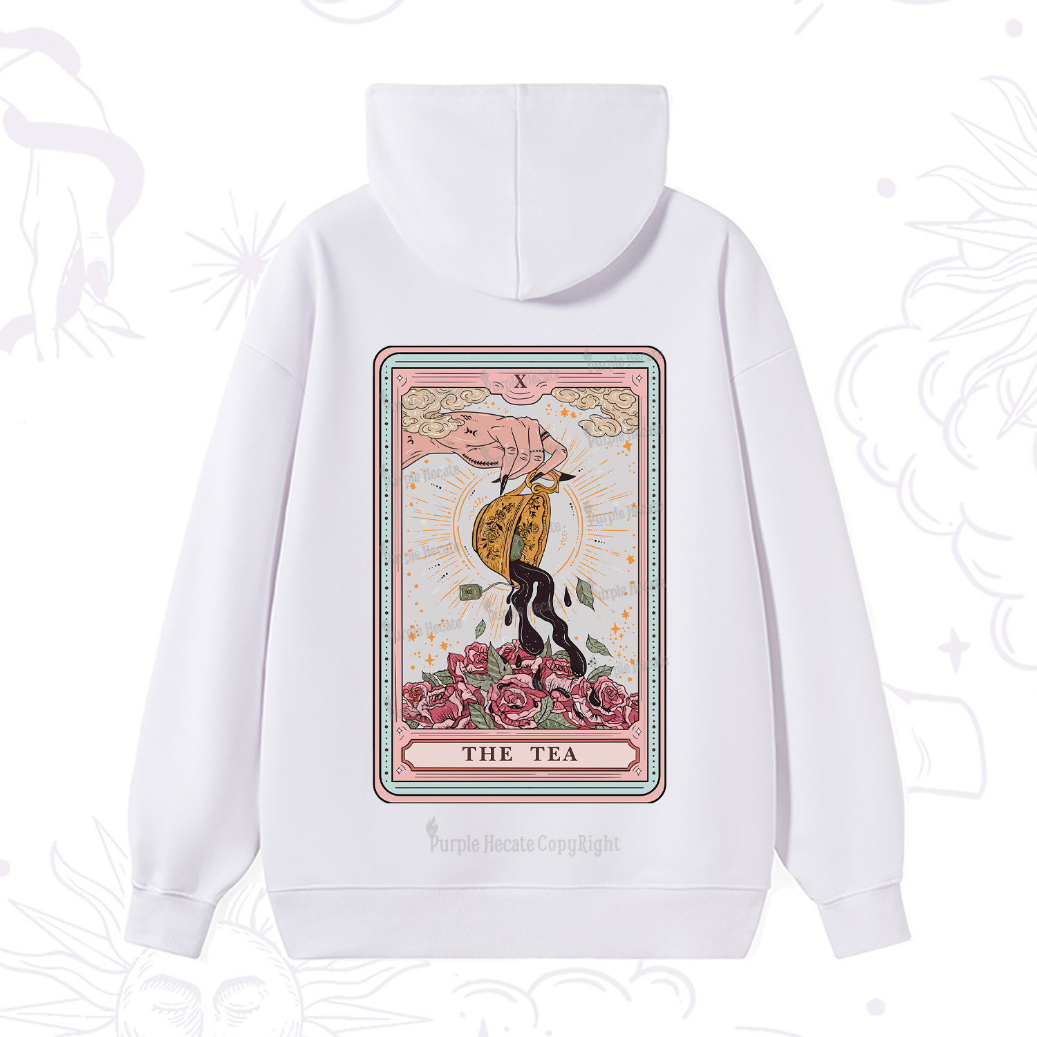Purplehecate The Tea Tarot Card Hoodie