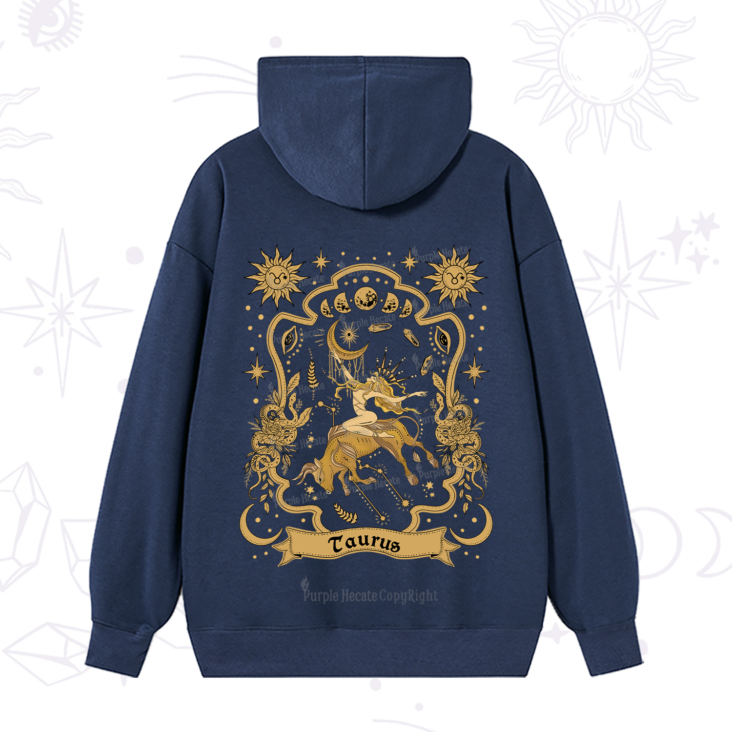Purplehecate Taurus' Astral Mirage Zodiac Hoodie