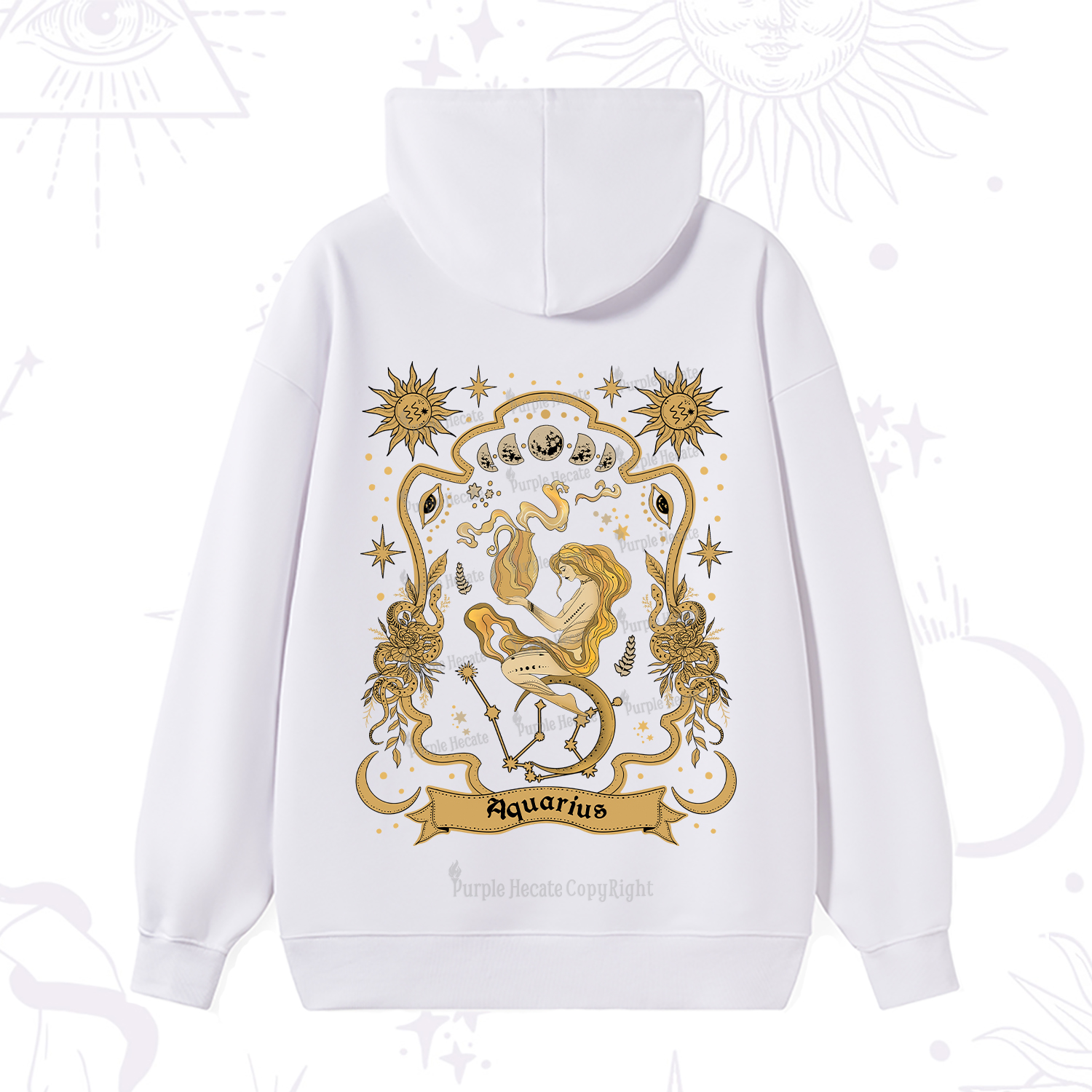 Purplehecate Aquarius' Astral Mirage Zodiac Hoodie