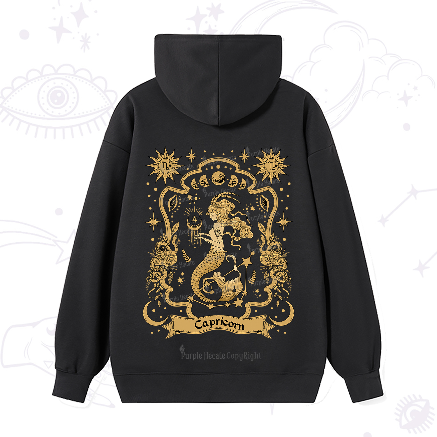 Purplehecate Capricorn' Astral Mirage Zodiac Hoodie
