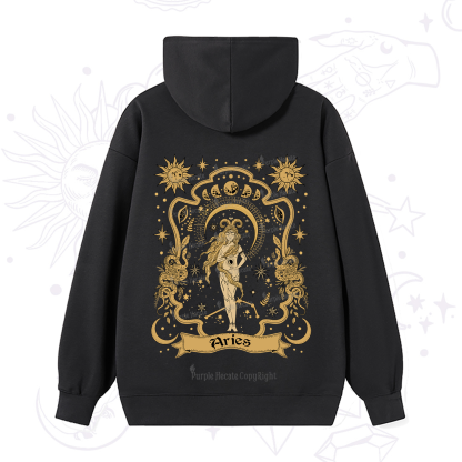 Purplehecate Aries' Astral Mirage Zodiac Hoodie