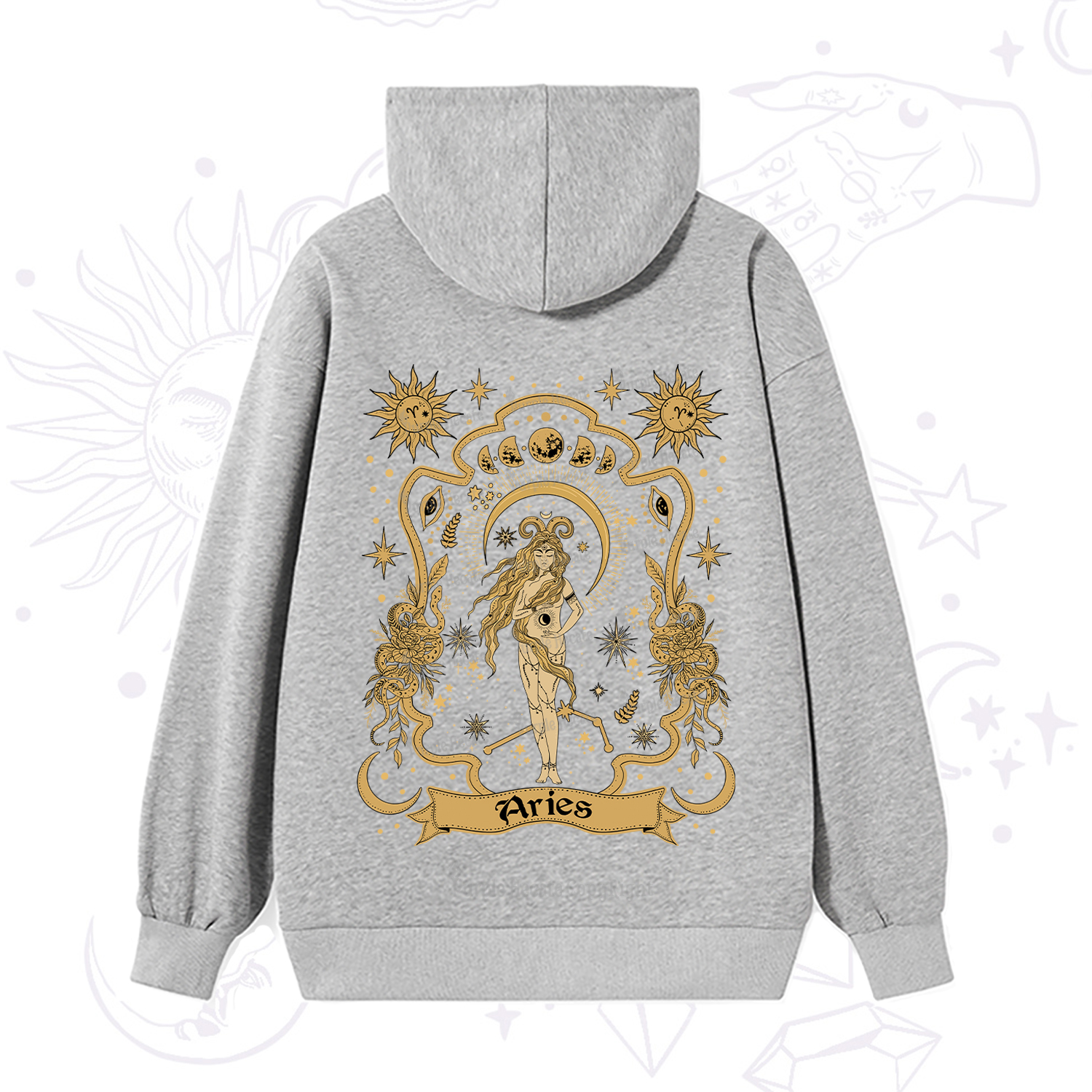 Purplehecate Aries' Astral Mirage Zodiac Hoodie