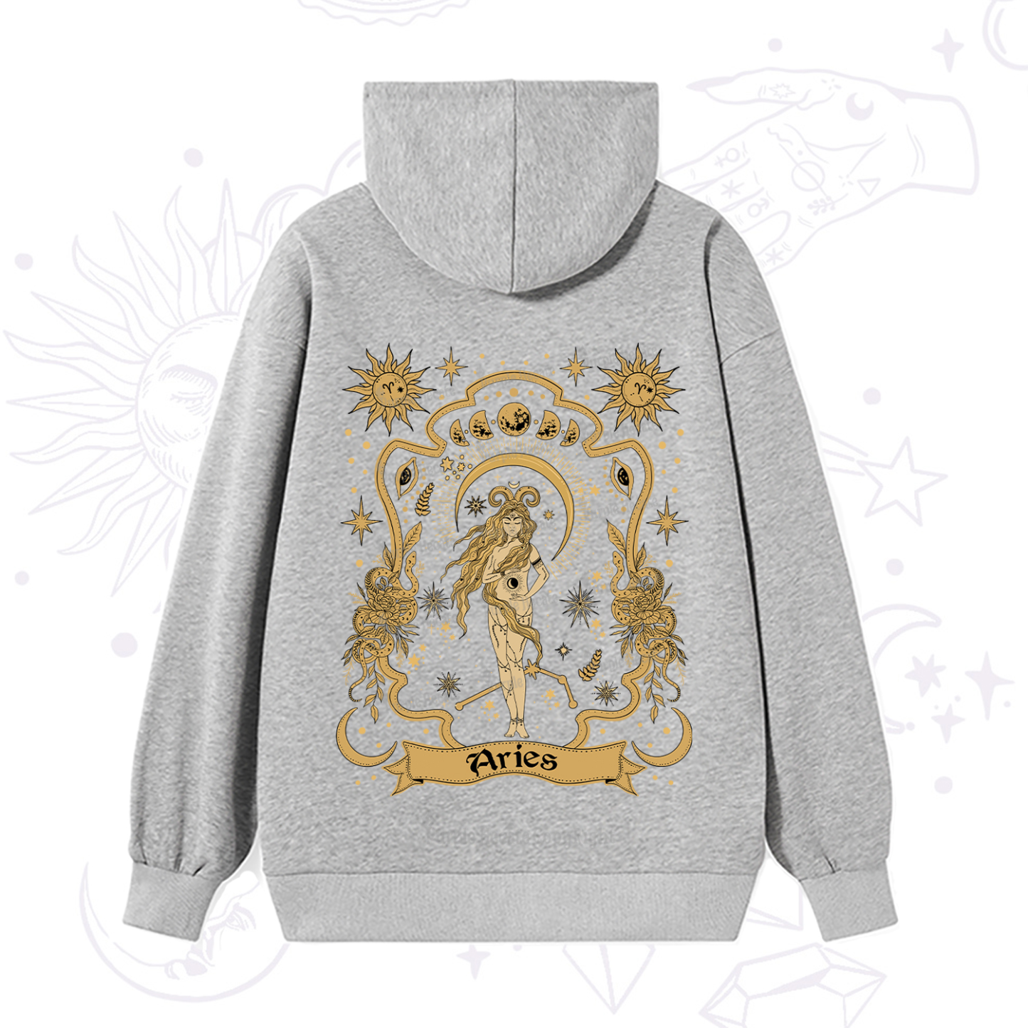 Purplehecate Aries' Astral Mirage Zodiac Hoodie