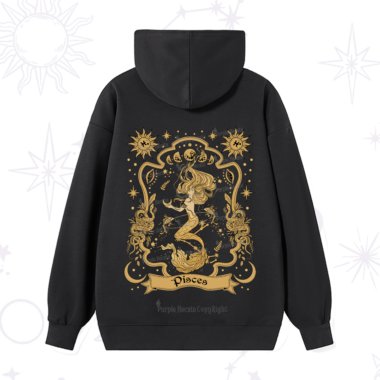 Purplehecate Pisces' Astral Mirage Zodiac Hoodie