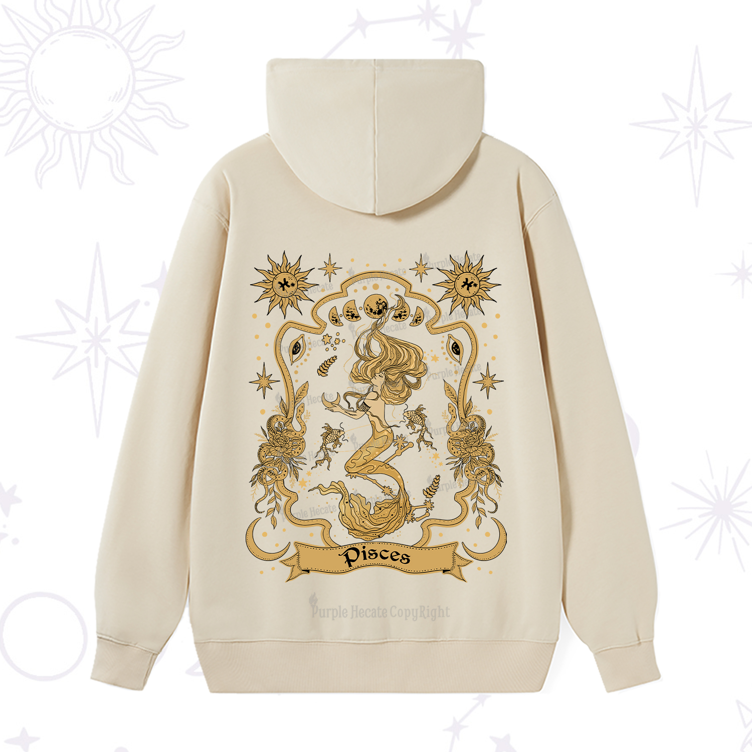 Purplehecate Pisces' Astral Mirage Zodiac Hoodie