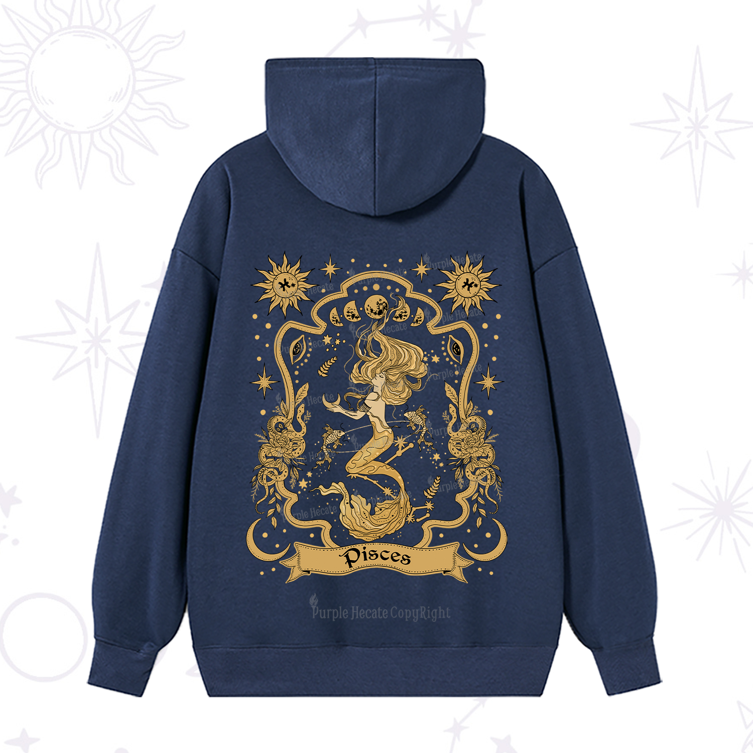 Purplehecate Pisces' Astral Mirage Zodiac Hoodie